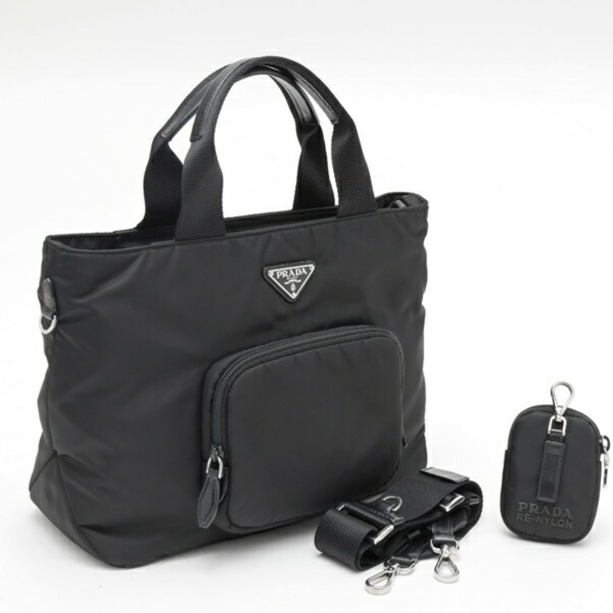 Prada Black Nylon Tote Bag (Pre-Owned)