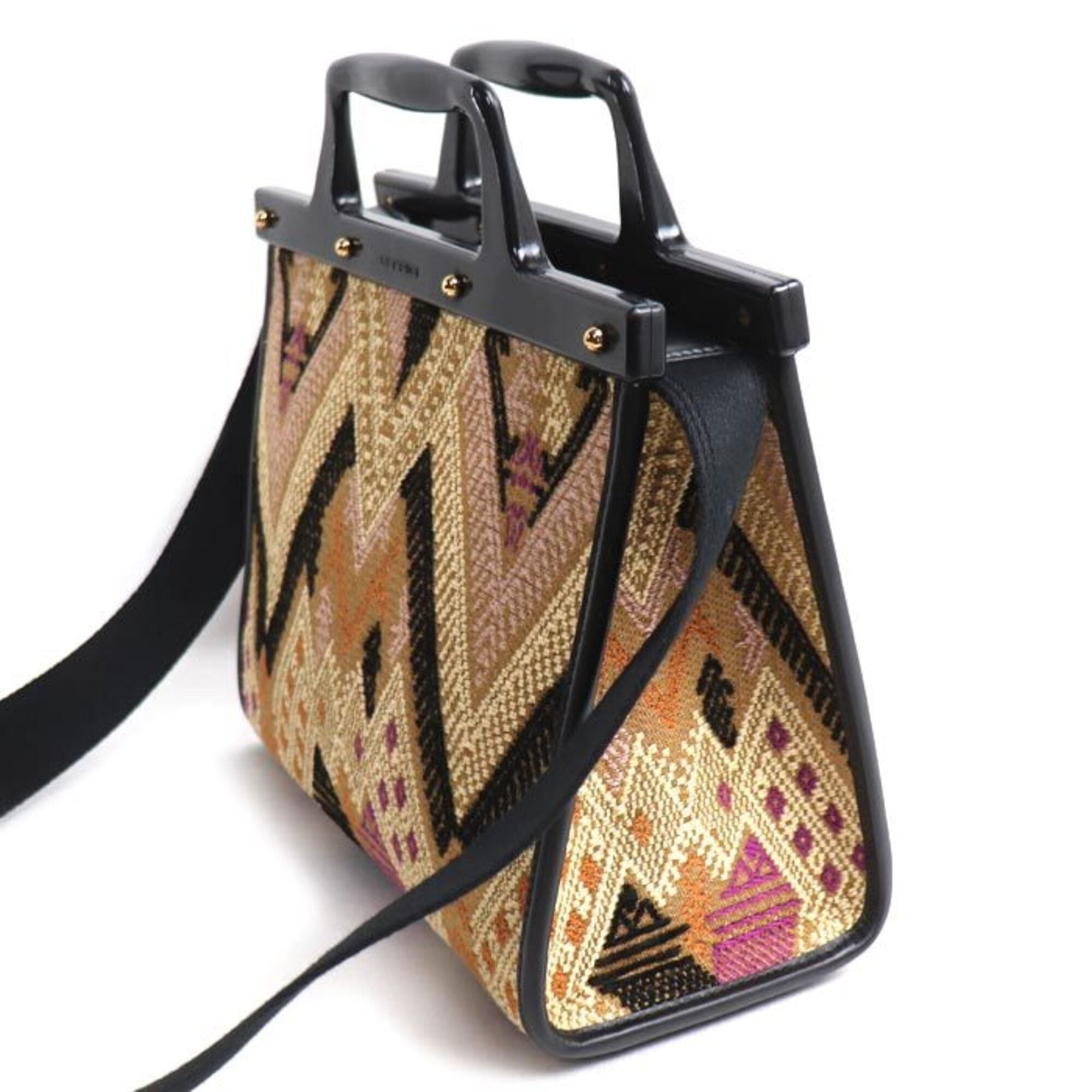 Etro Multi-Color Jacquard Plastic Shoulder Bag (Pre-Owned)