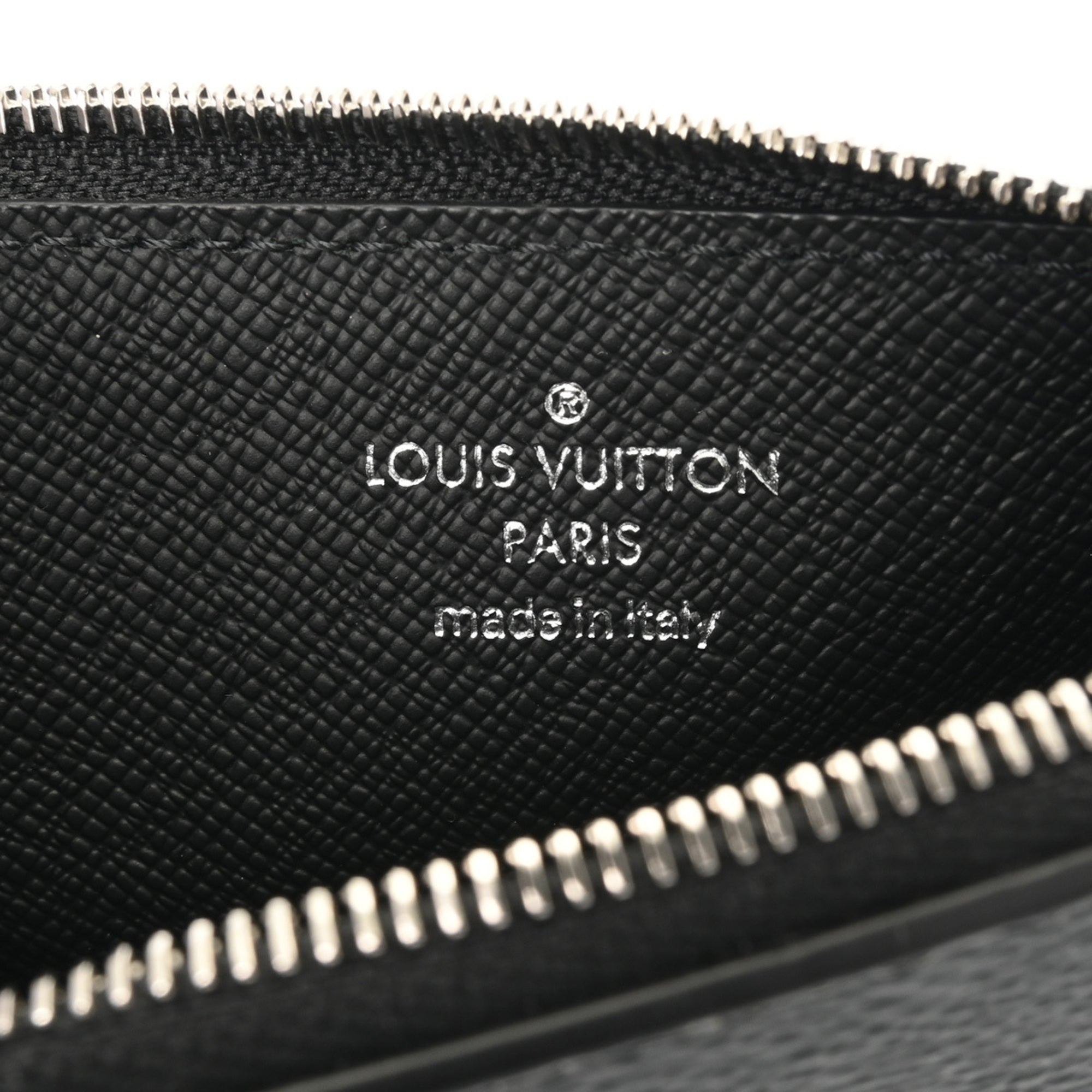 Louis Vuitton Noir Leather Monogram Coin Purse/Coin Case (Pre-Owned)