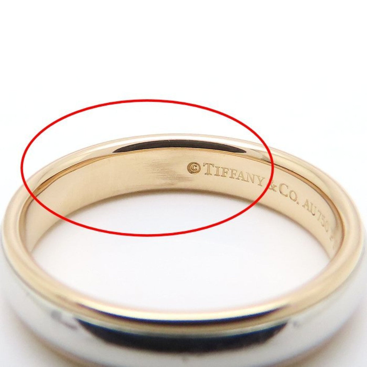 Tiffany Pink Gold (18K) Platinum 950 Band Ring (Pre-Owned)