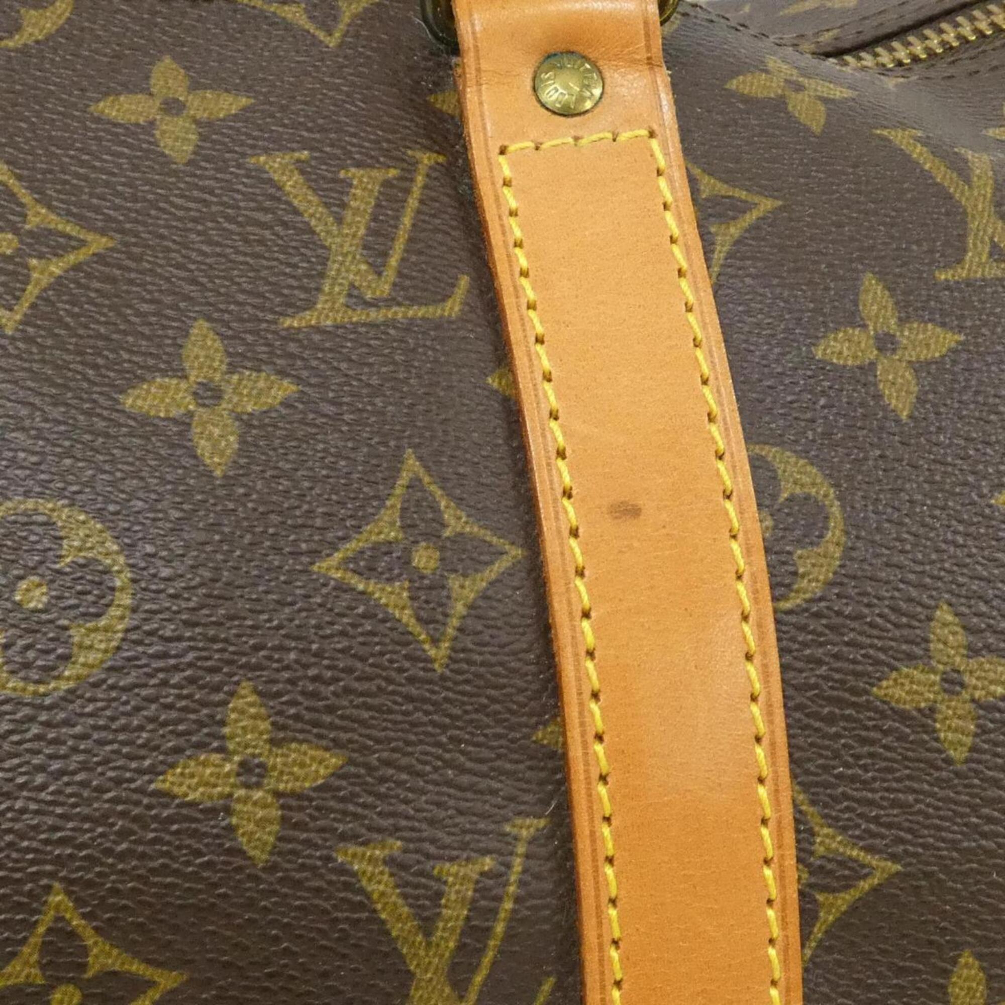Louis Vuitton Monogram Marron Coated Canvas Boston Bag (Pre-Owned)