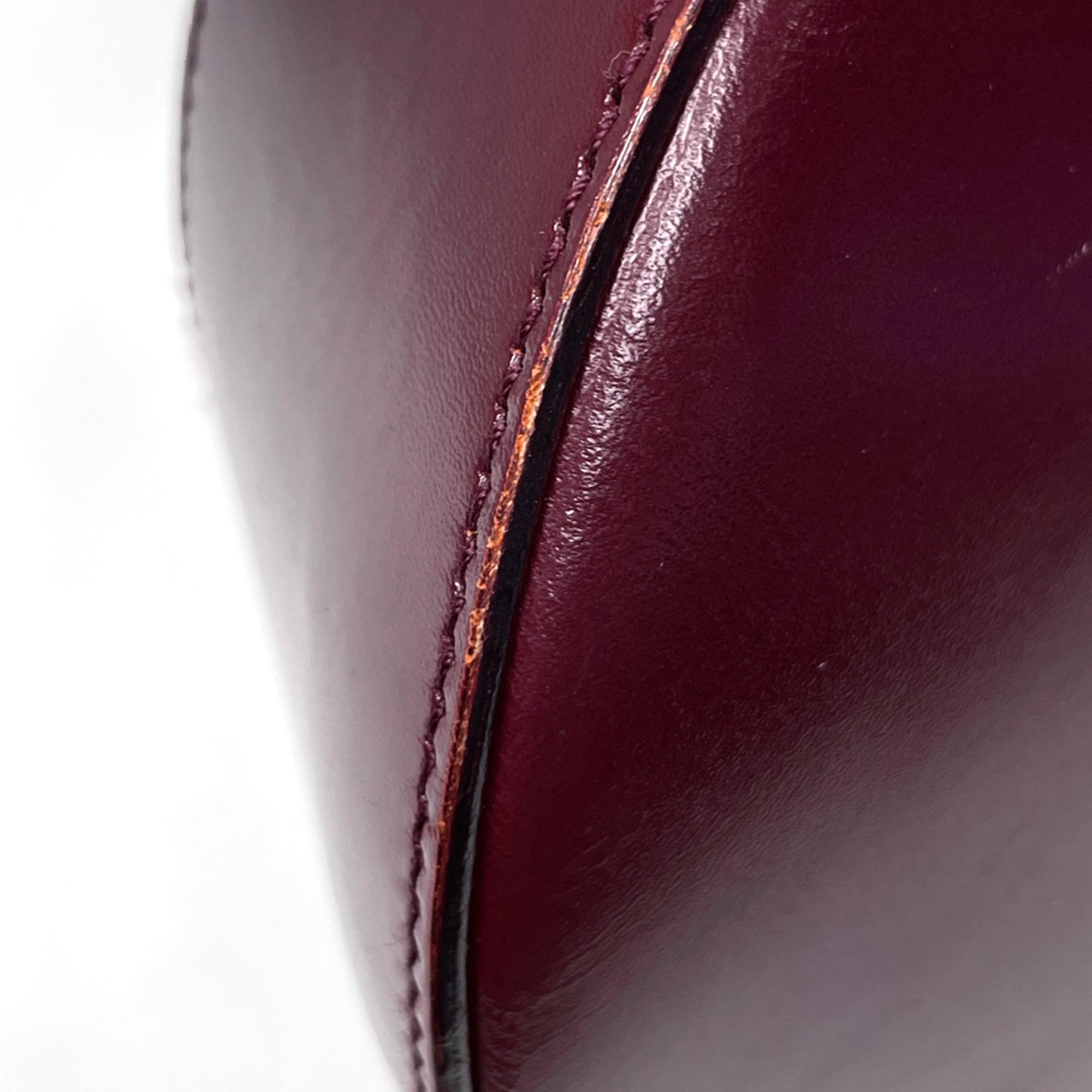 Prada Bordeaux Leather Shoulder Bag (Pre-Owned)