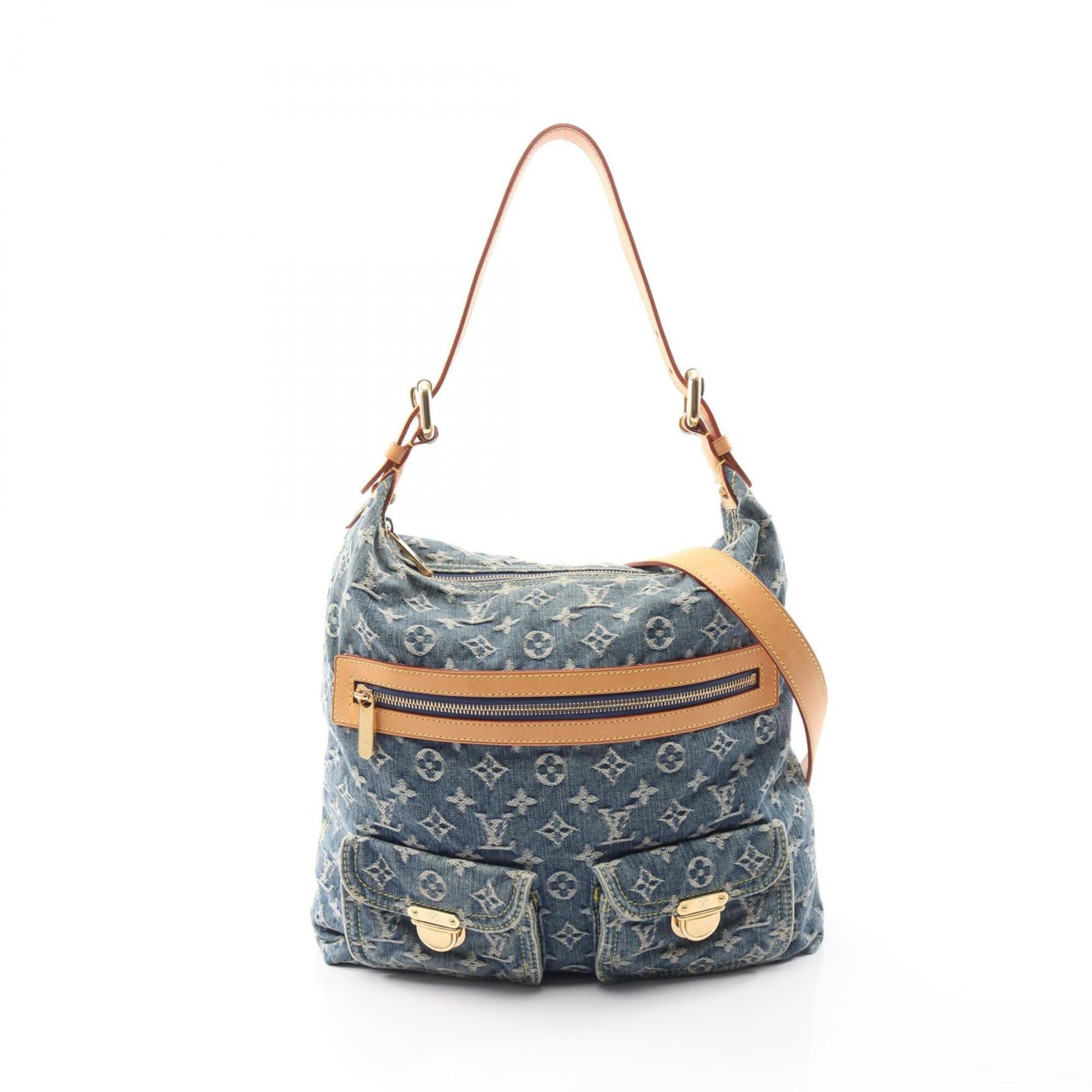 Louis Vuitton Blue Monogram Denim Handbag Shoulder Bag (Pre-Owned)