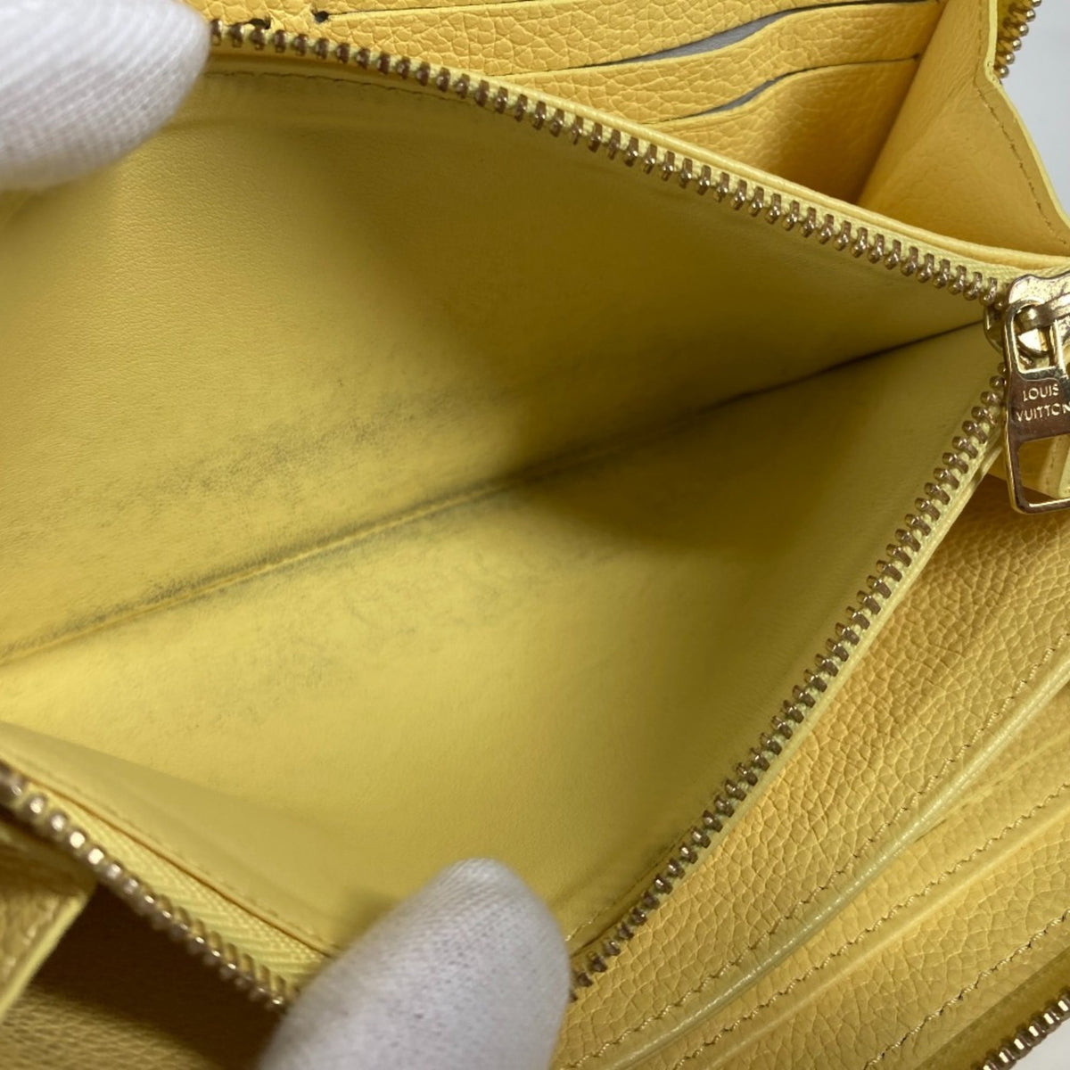 Louis Vuitton Yellow Monogram Empreinte Long Wallet (Bi-Fold) (Pre-Owned)