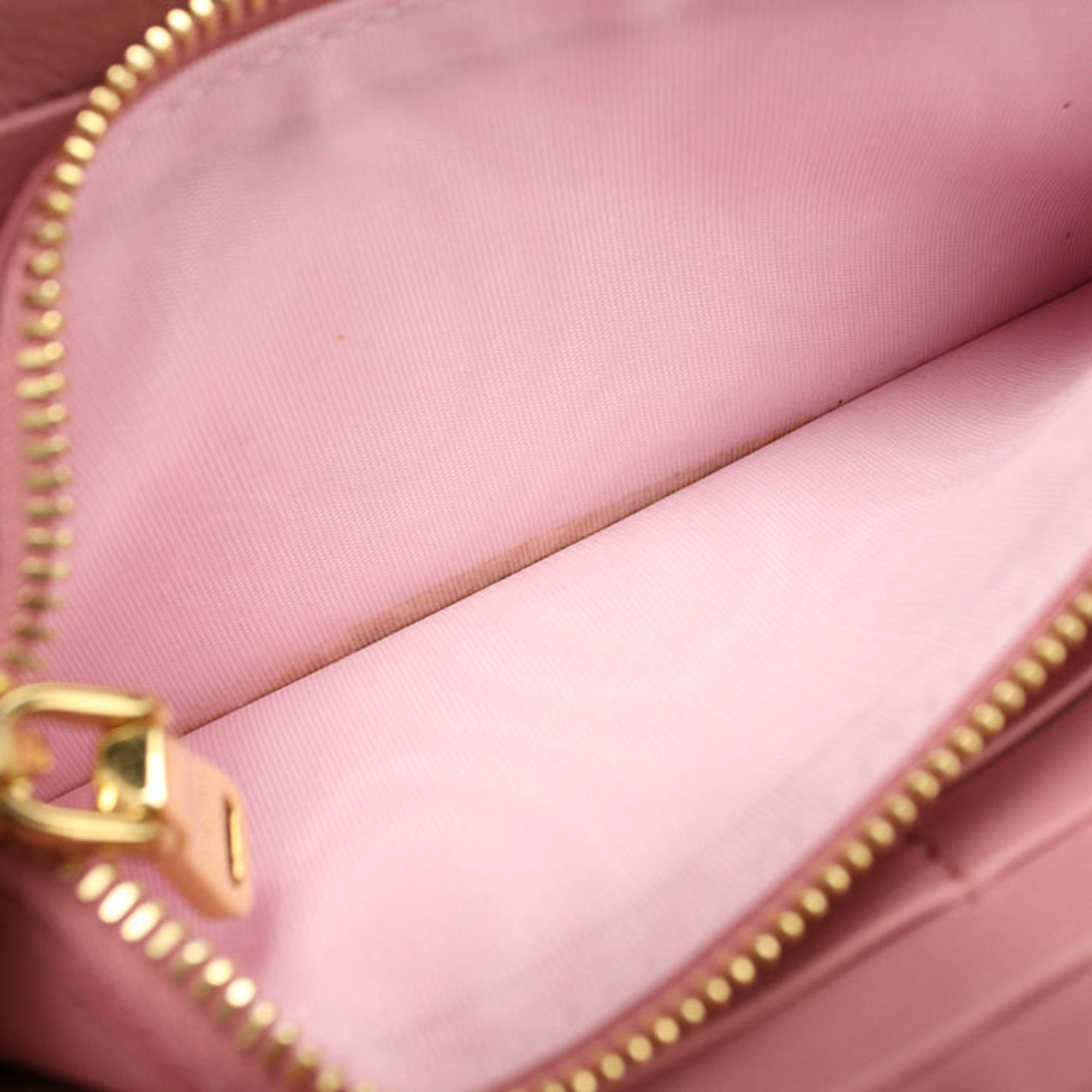Miu Miu Pink Leather Long Wallet (Bi-Fold) (Pre-Owned)