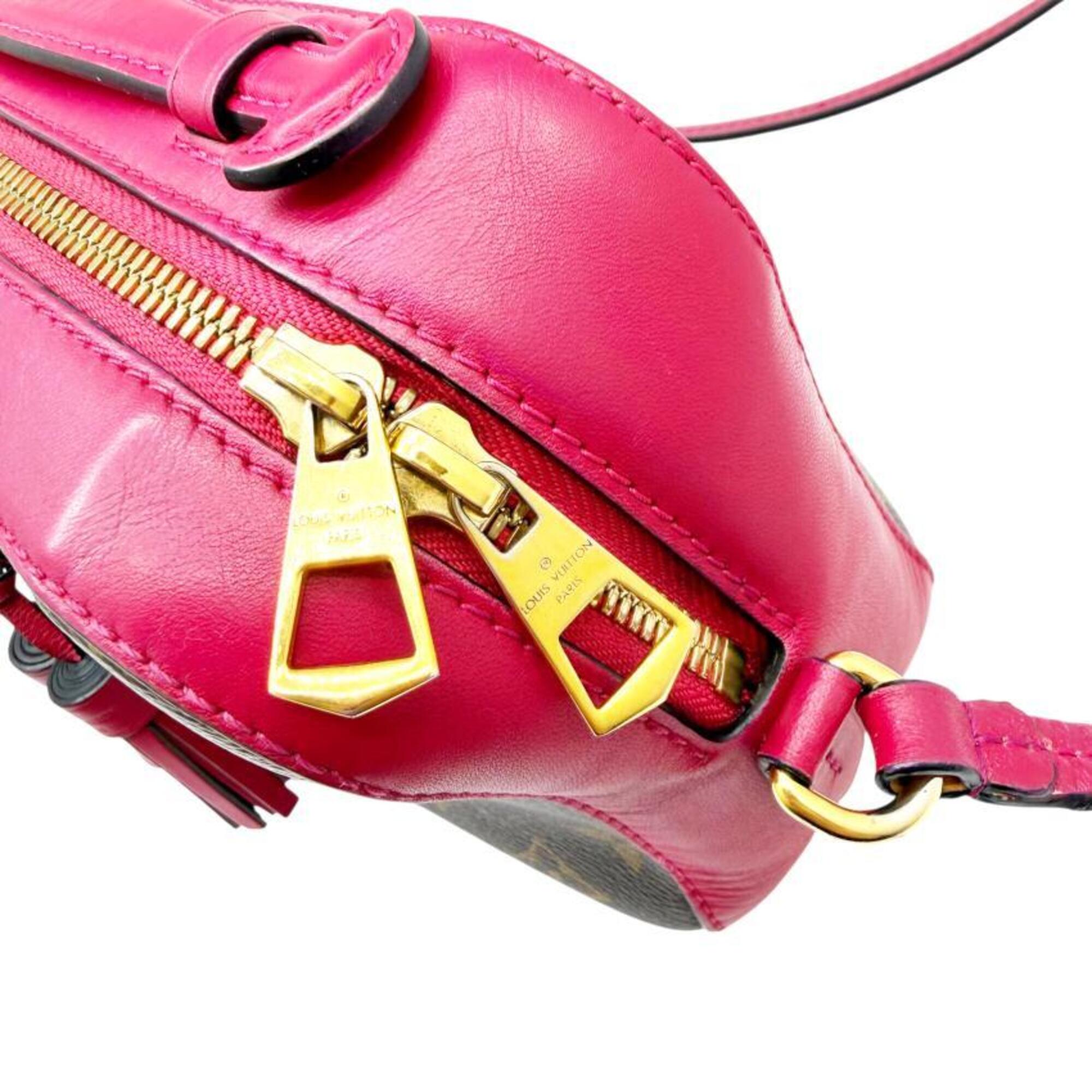 Louis Vuitton Brown Freesia Monogram Pink Monogram Shoulder Bag (Pre-Owned)