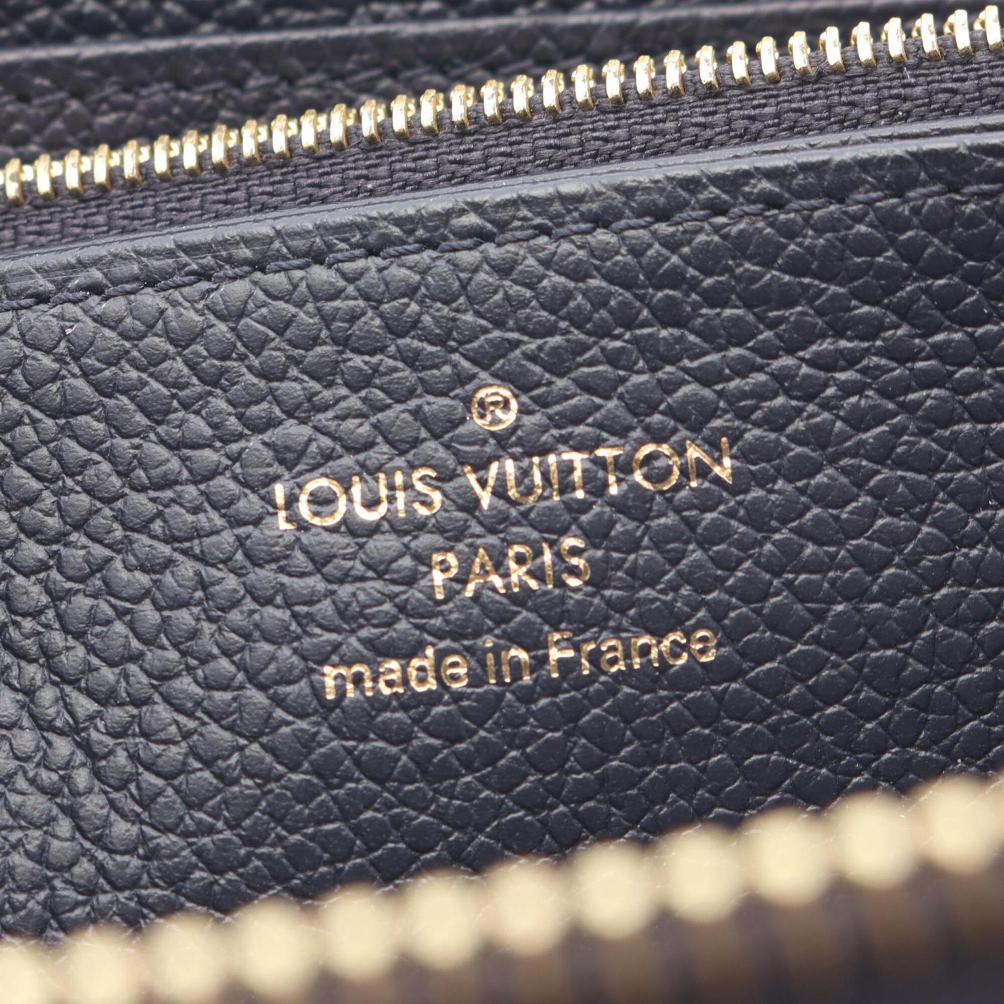 Louis Vuitton Navy Leather Long Wallet (Bi-Fold) (Pre-Owned)
