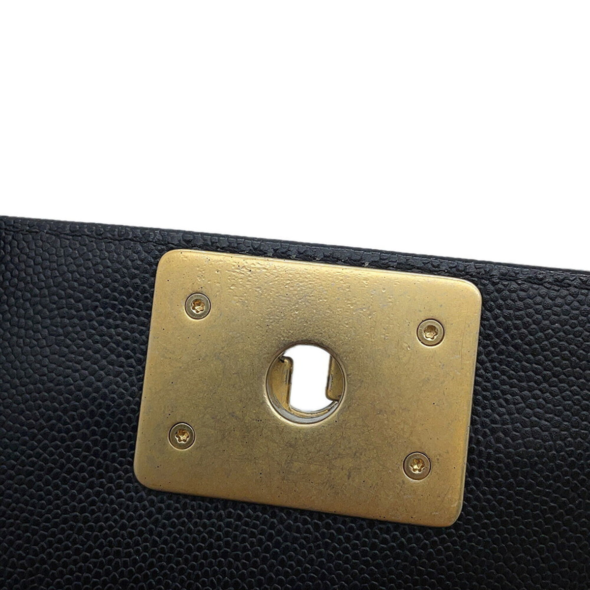 Chanel Matelasse Black Grained Calfskin Handbag Shoulder Bag (Pre-Owned)