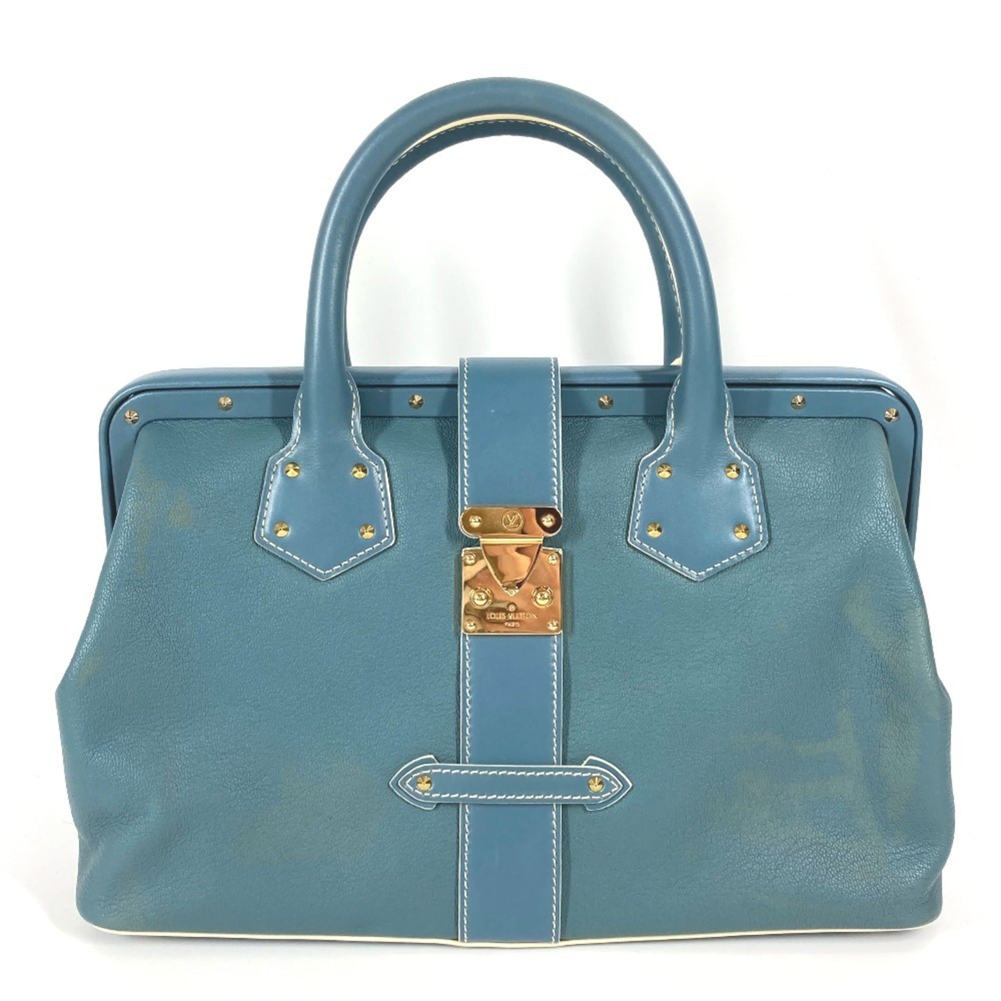 Louis Vuitton Blue Suhali Leather Leather Handbag Tote Bag (Pre-Owned)