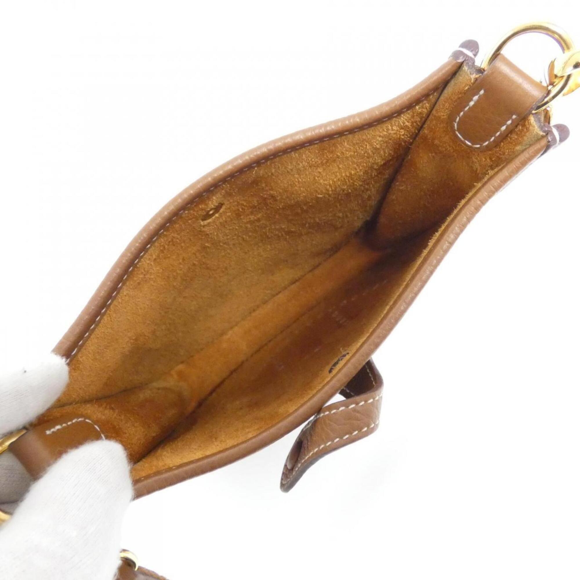 Hermes Gold Taurillon Clemence Leather Shoulder Bag (Pre-Owned)