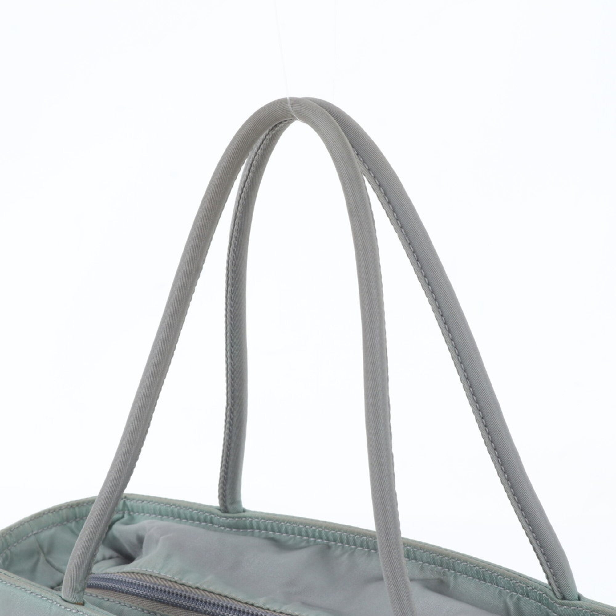 Prada Gray Handbag Shoulder Bag Tote Bag (Pre-Owned)