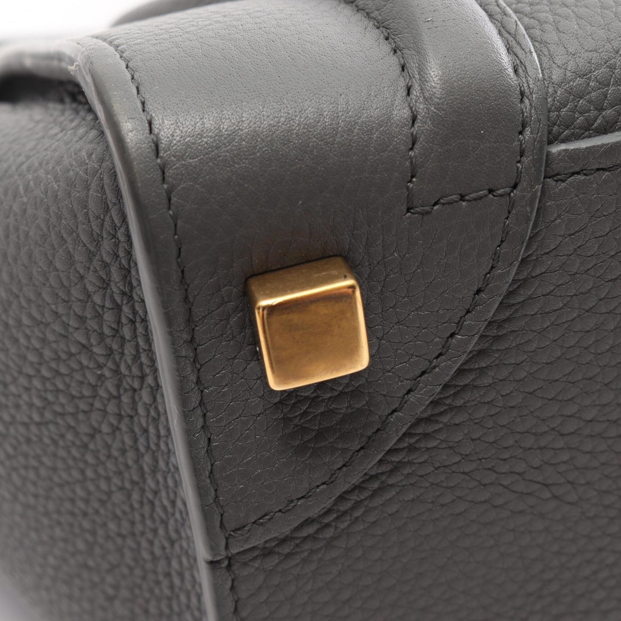 Celine Gray Leather Handbag Tote Bag (Pre-Owned)