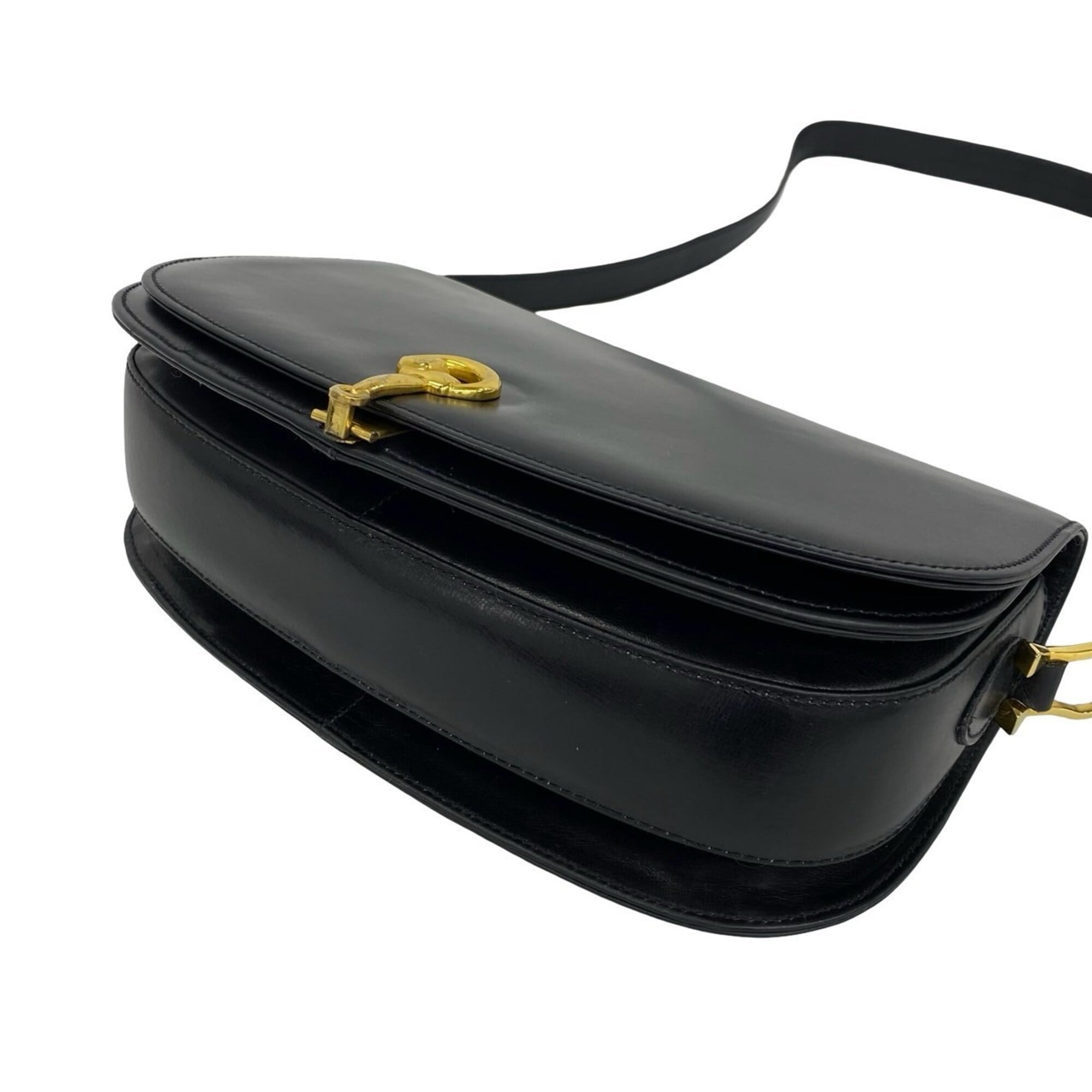 Gucci Black Leather Pochette Shoulder Bag (Pre-Owned)