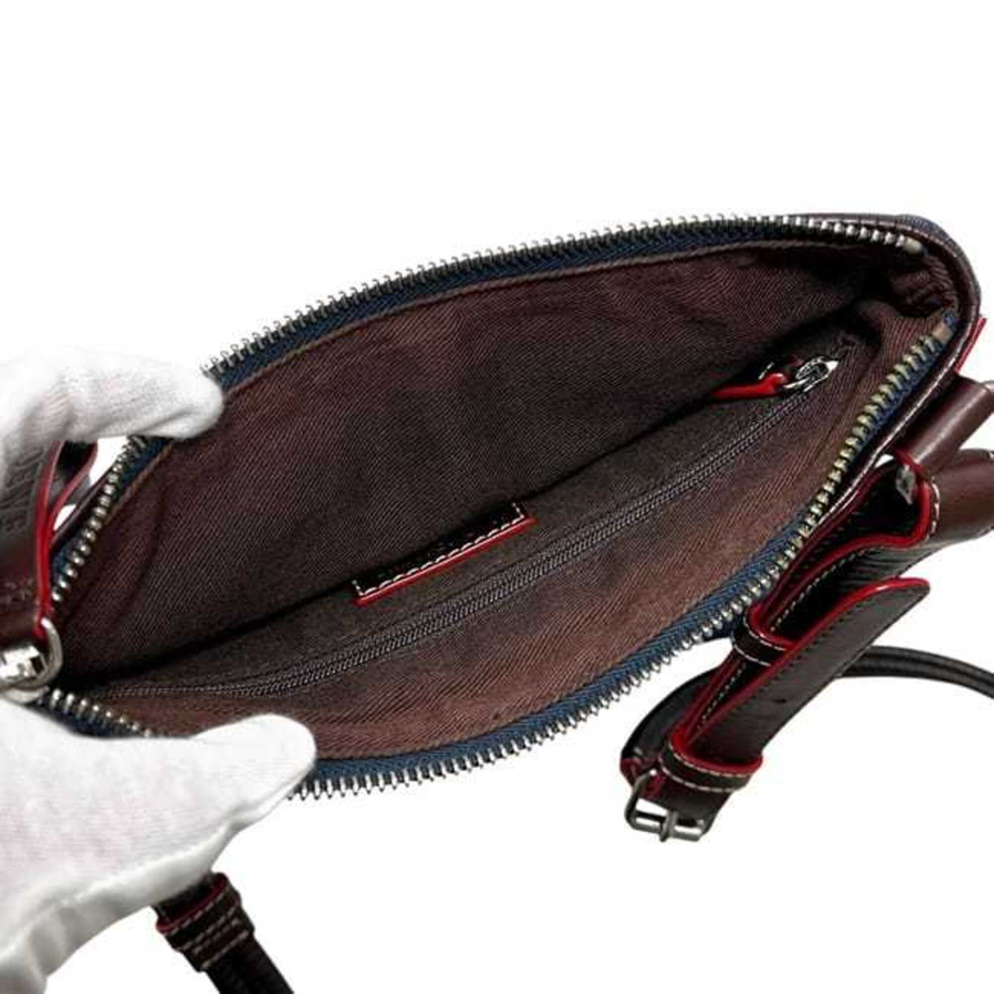 Loewe Canvas Leather Shoulder Bag (Pre-Owned)