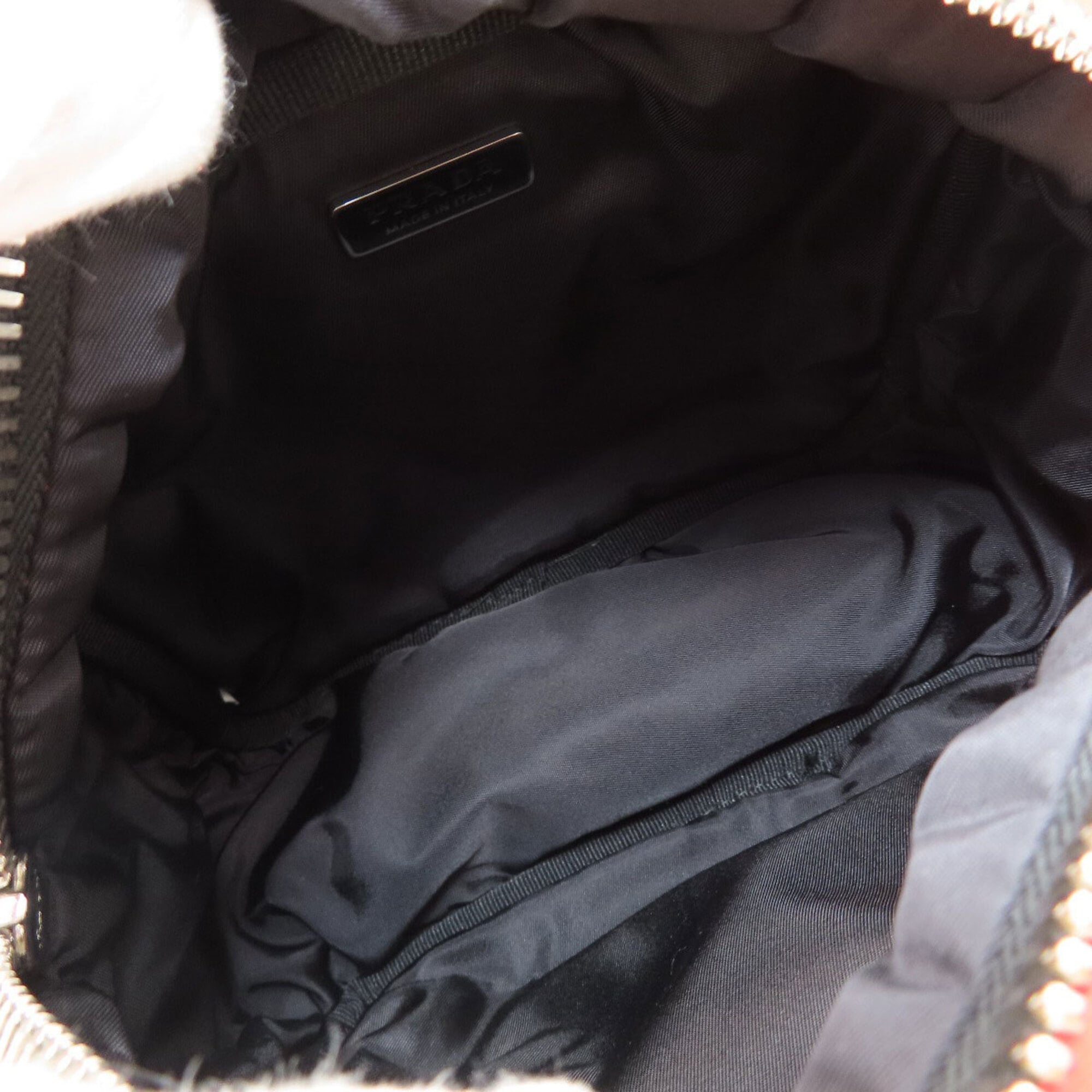 Prada Red Color Nylon Handbag (Pre-Owned)