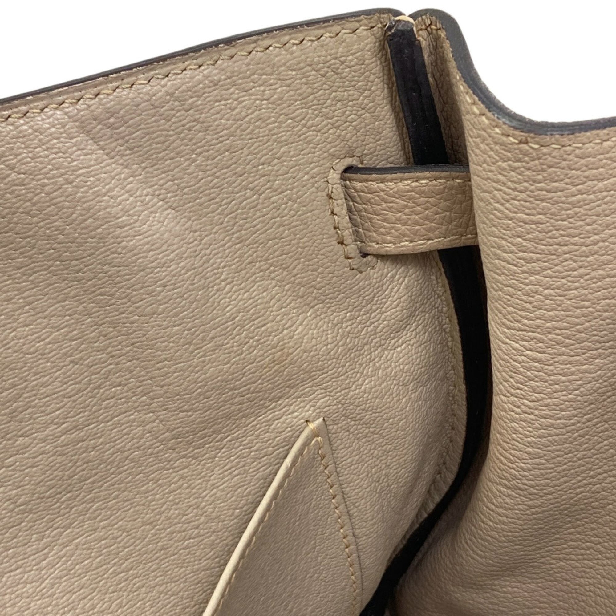 Hermes Beige Togo Leather Handbag (Pre-Owned)