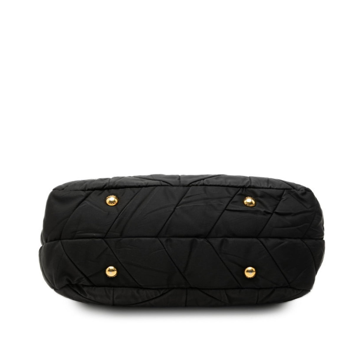 Prada Black Gold Nylon Tote Bag (Pre-Owned)