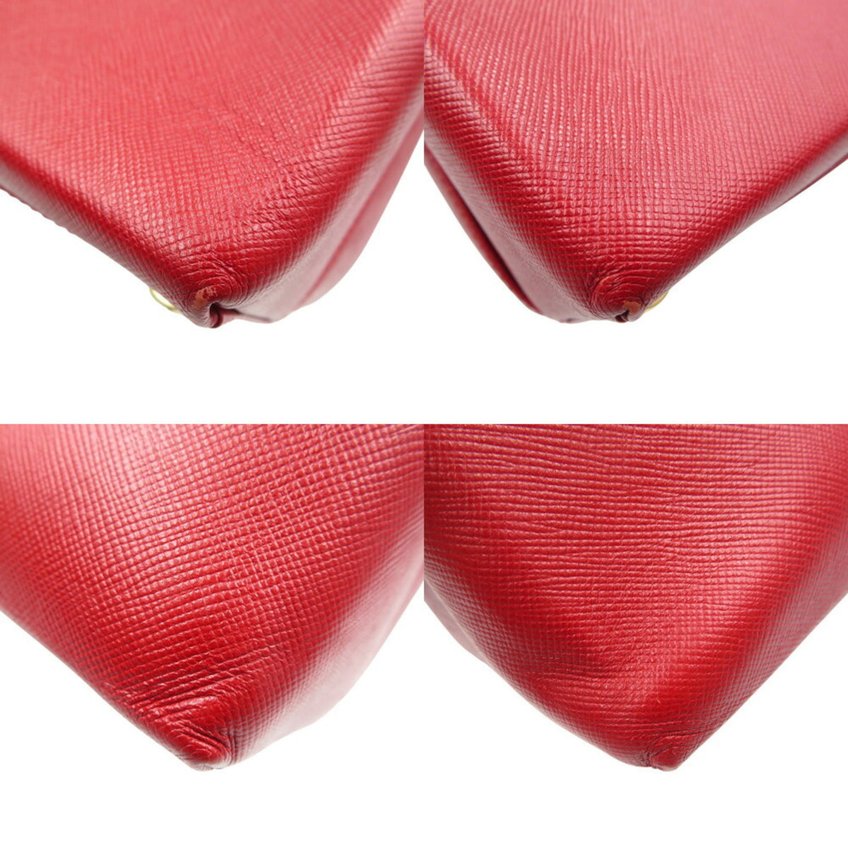 Salvatore Ferragamo Red Color Leather Handbag Shoulder Bag (Pre-Owned)