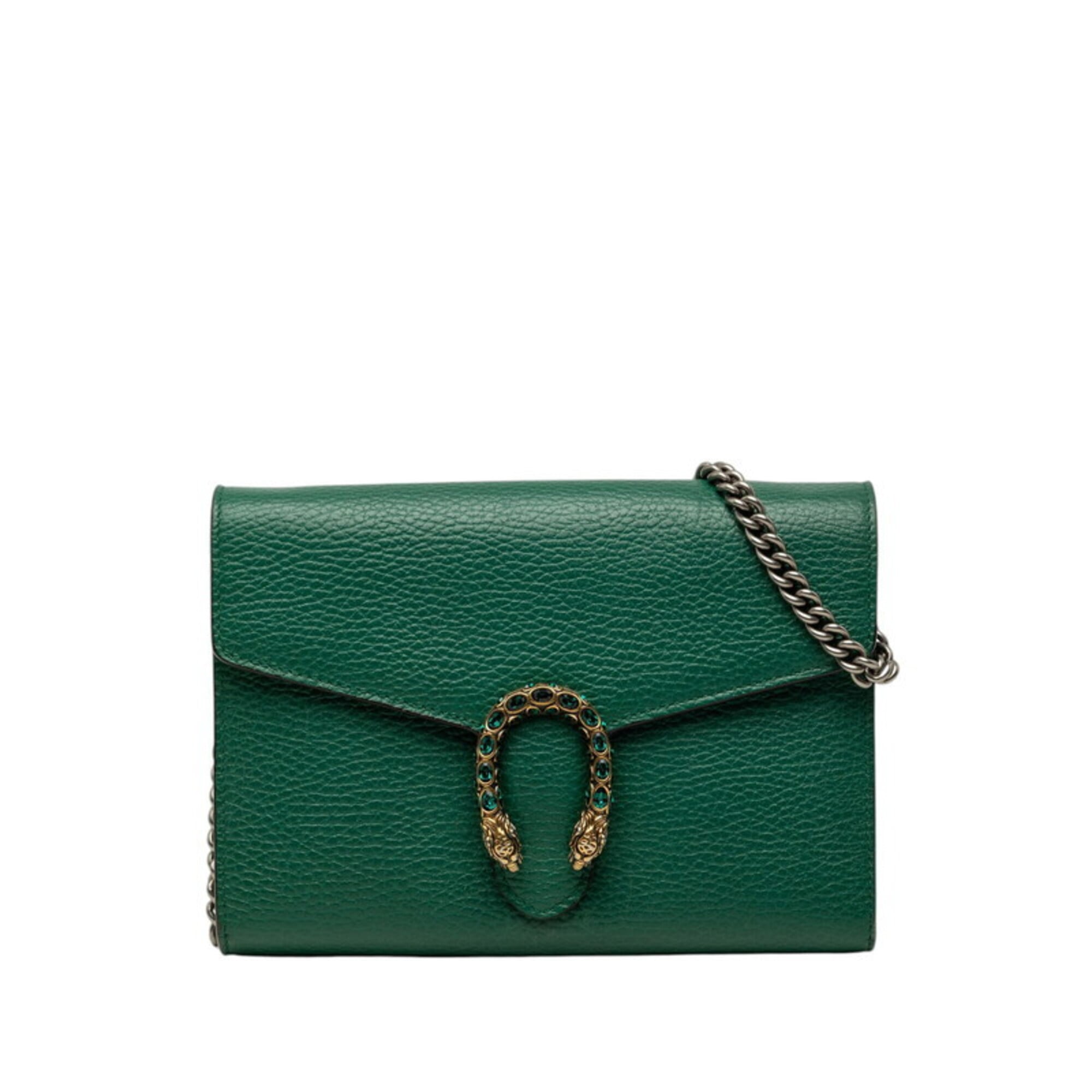 Gucci Green Pvc Leather Shoulder Bag (Pre-Owned)