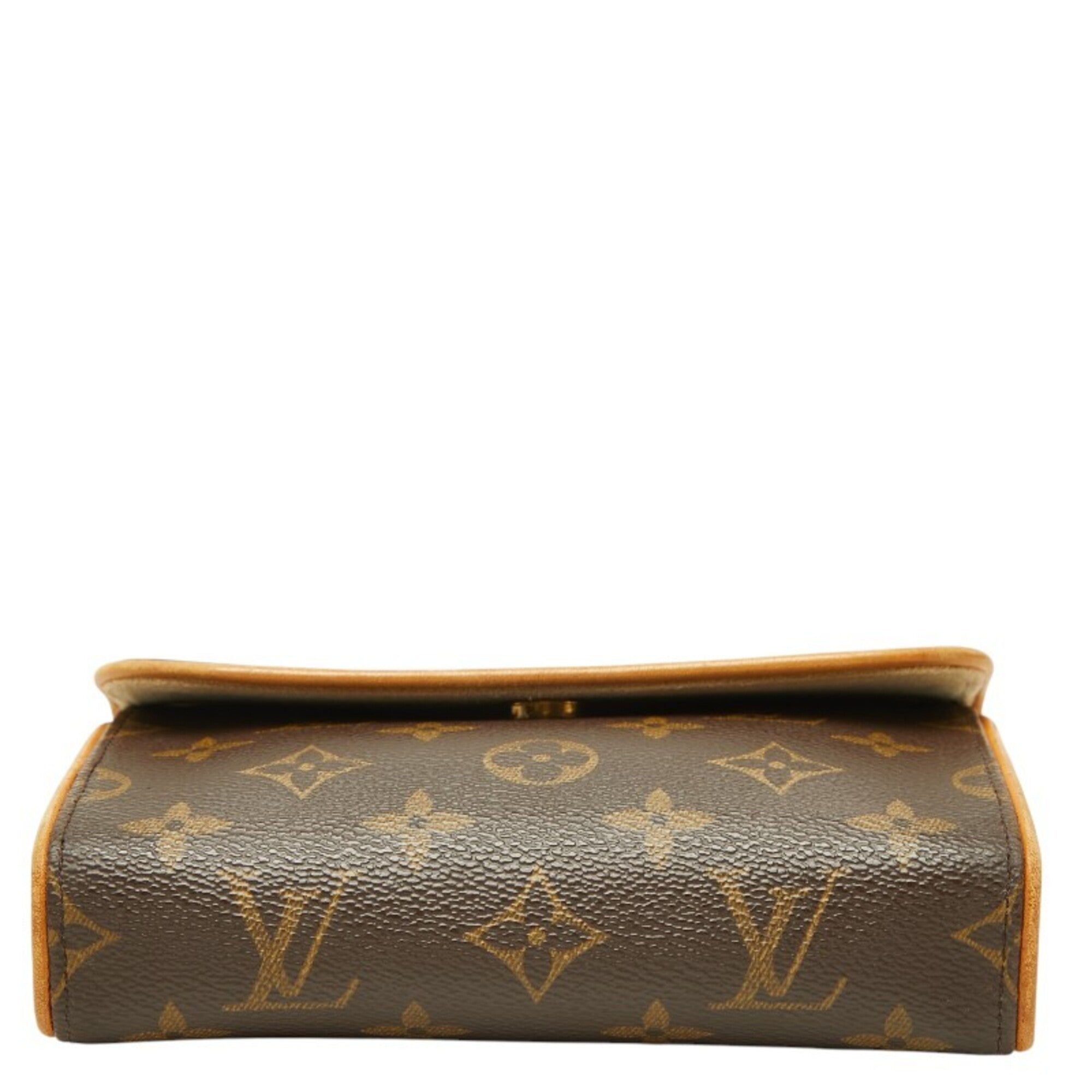 Louis Vuitton Brown Pvc Leather Handbag Pochette Pouch (Pre-Owned)