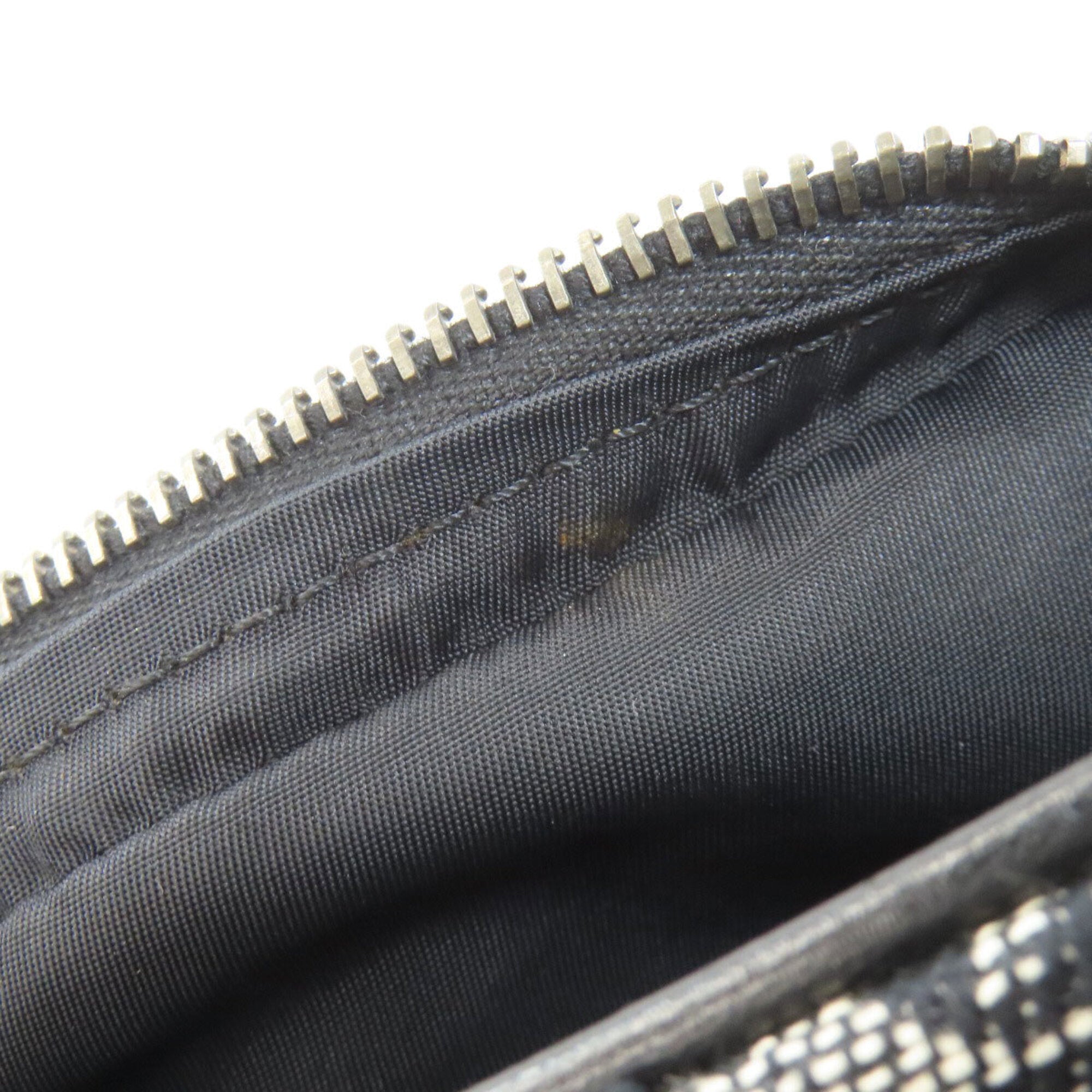 Christian Dior Trotter Black Canvas Shoulder Bag (Pre-Owned)