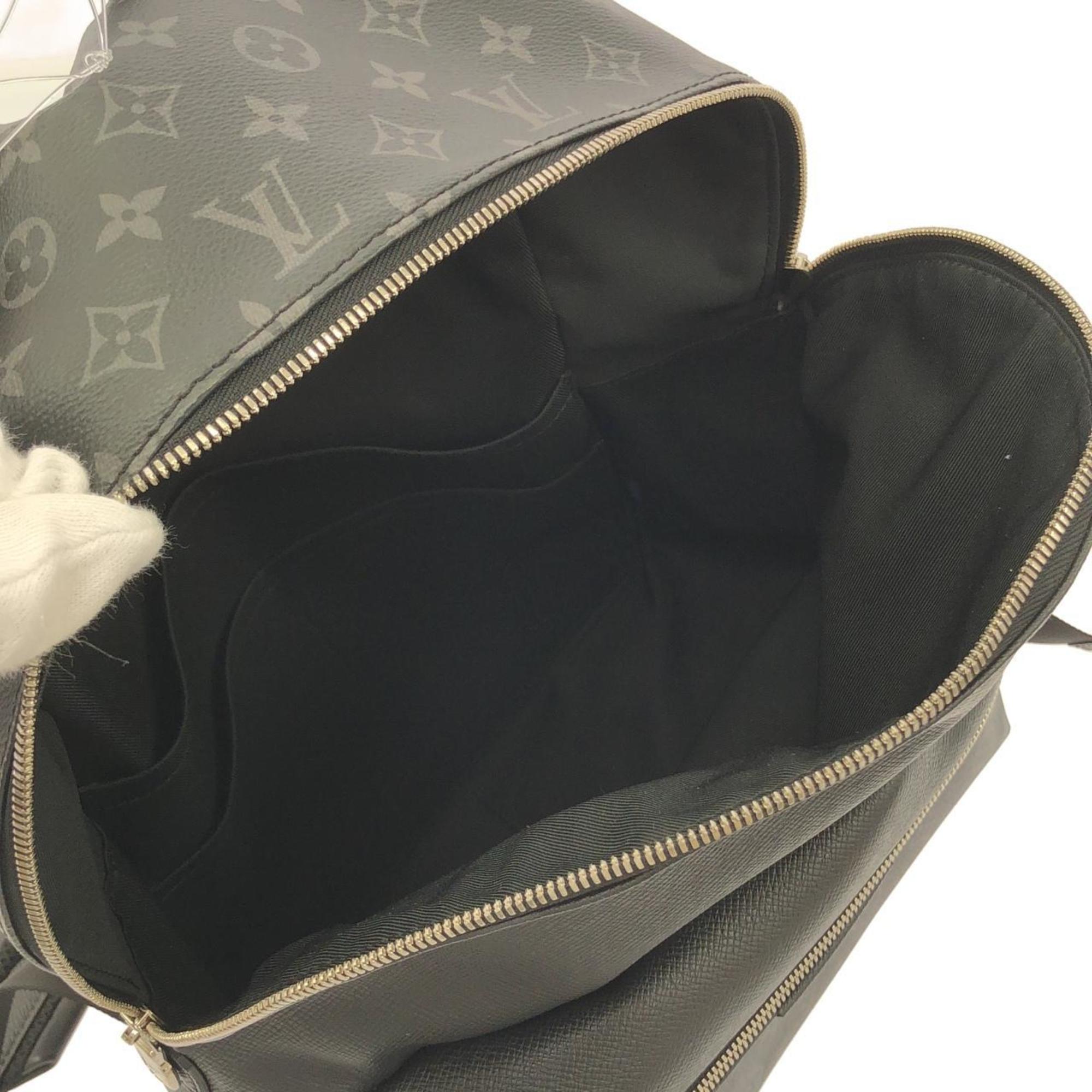 Louis Vuitton Taigarama Black Coated Canvas Leather Backpack (Pre-Owned)