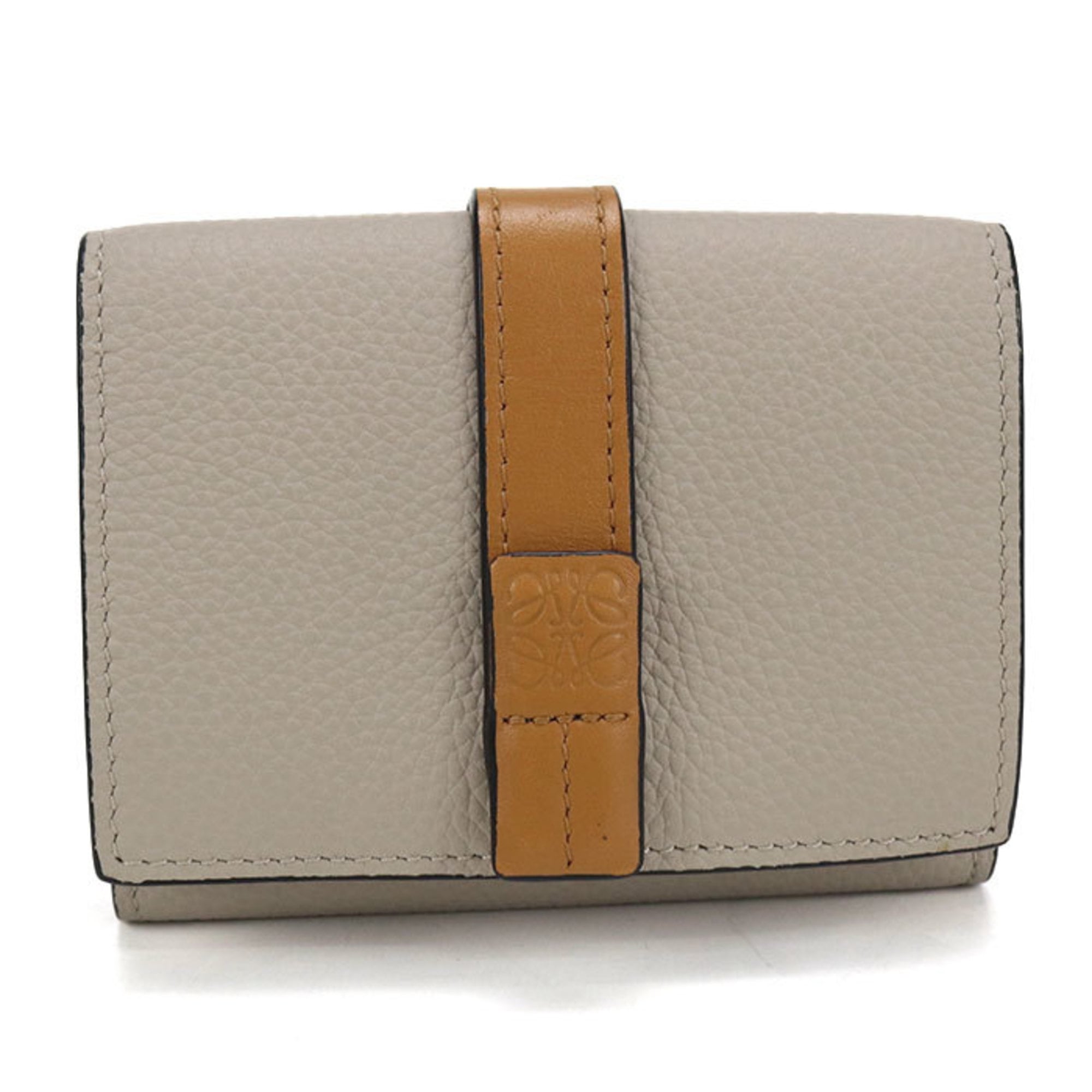 Loewe Beige Leather Wallet (Tri-Fold) (Pre-Owned)