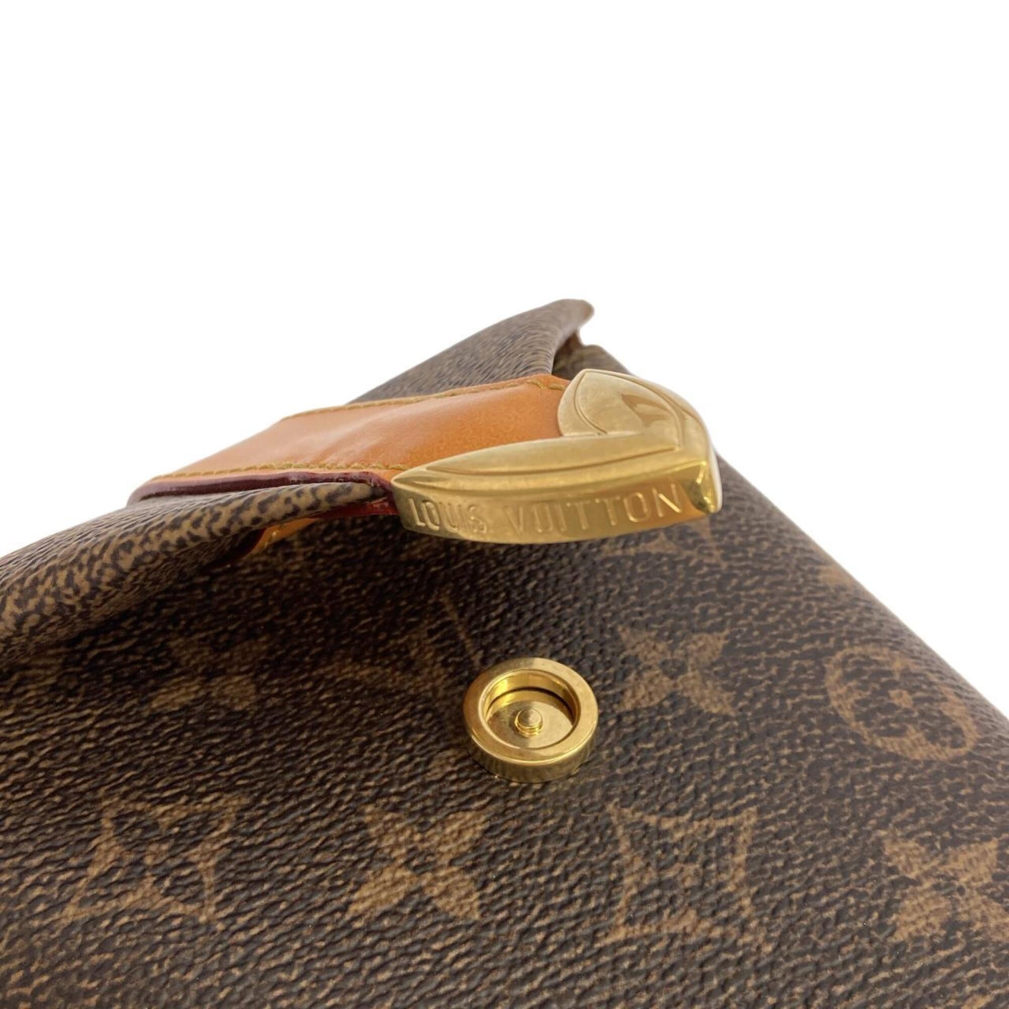Louis Vuitton Marron Coated Canvas Handbag Pouch (Pre-Owned)