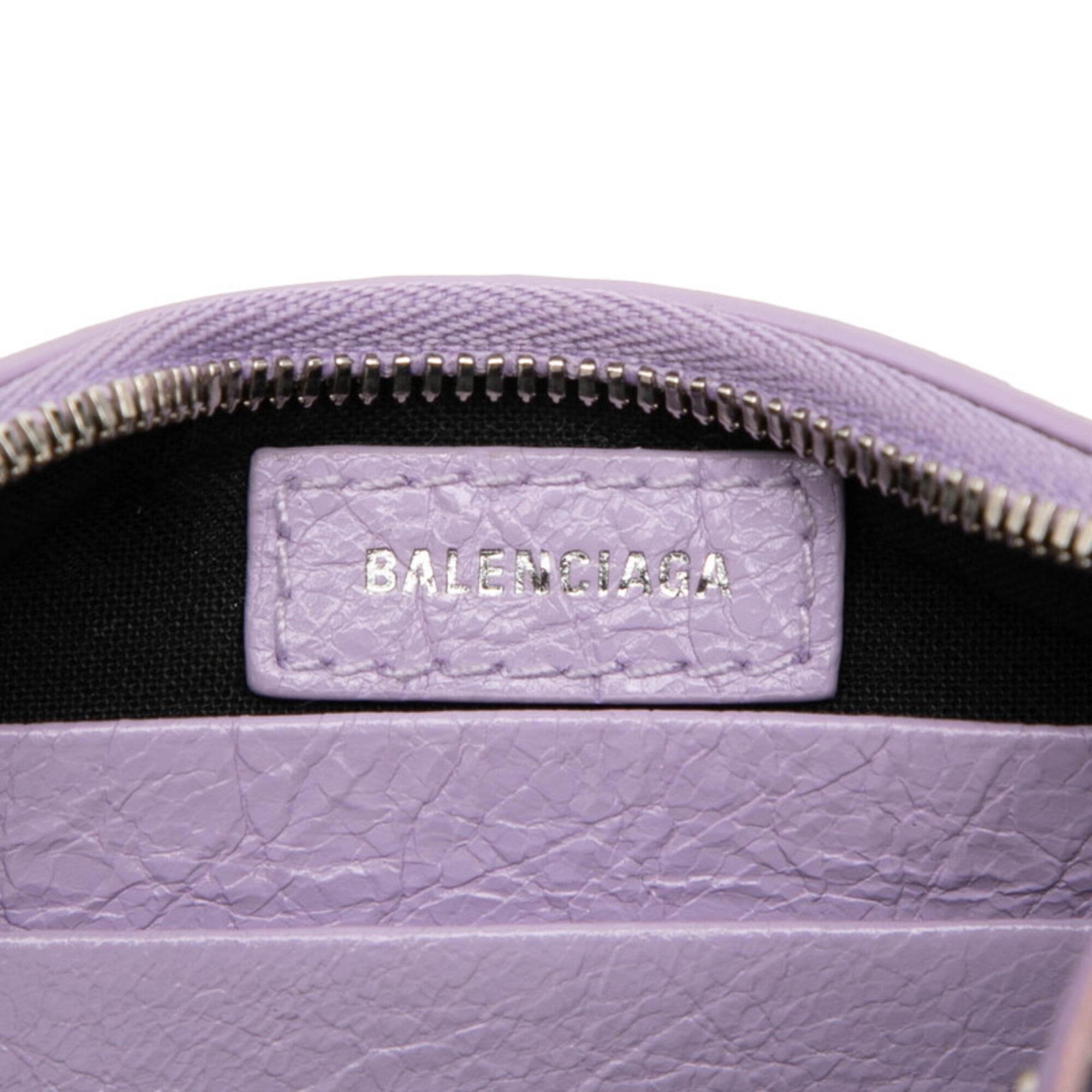 Balenciaga Purple Leather Handbag Shoulder Bag (Pre-Owned)