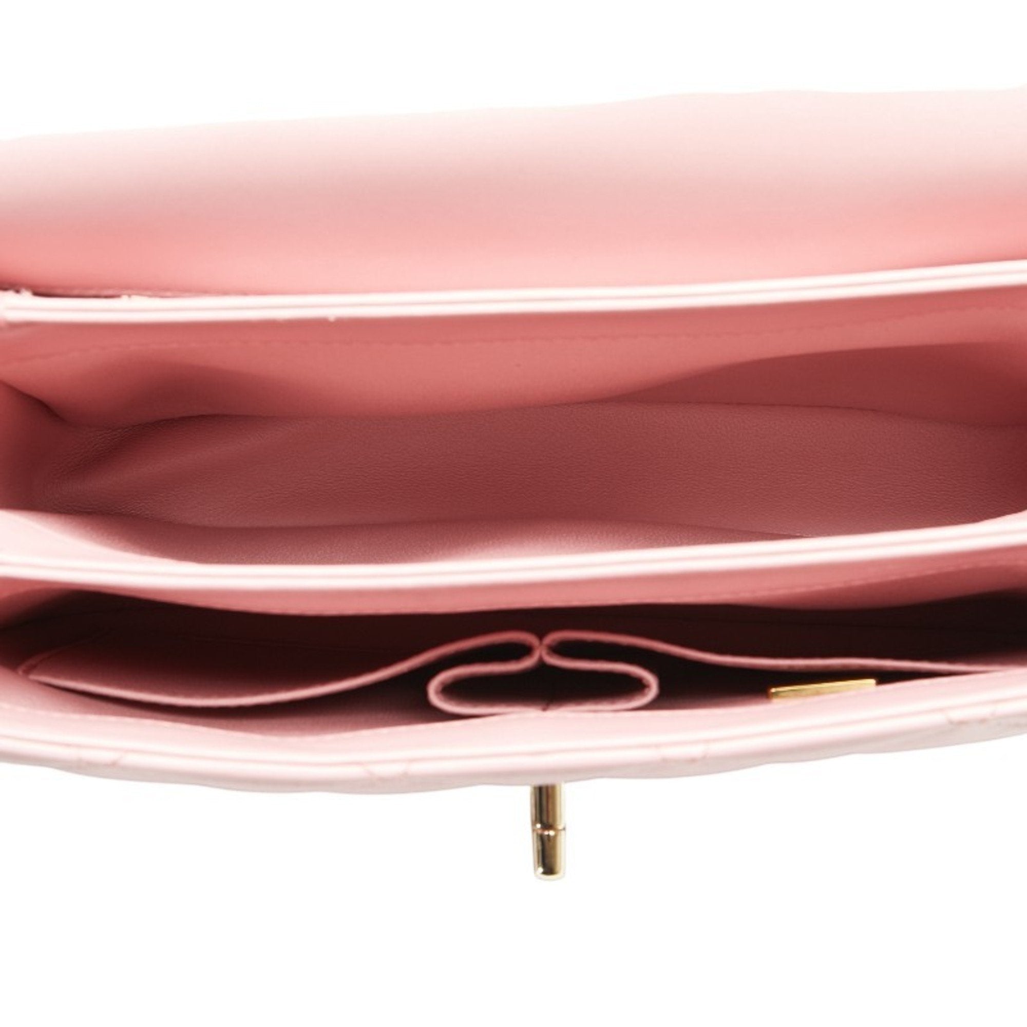 Chanel Pink Leather Handbag Shoulder Bag (Pre-Owned)