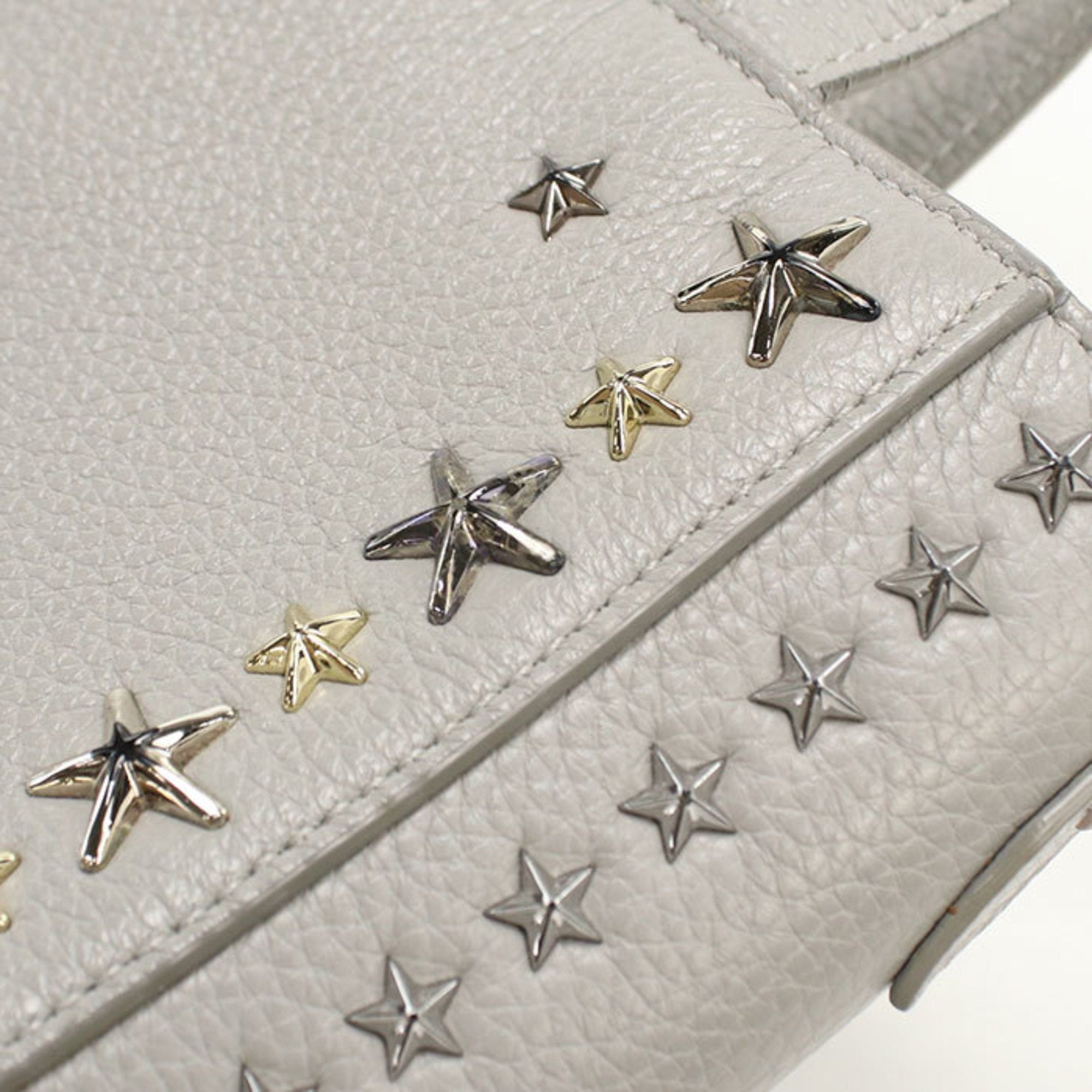 Jimmy Choo Gray Leather Handbag (Pre-Owned)