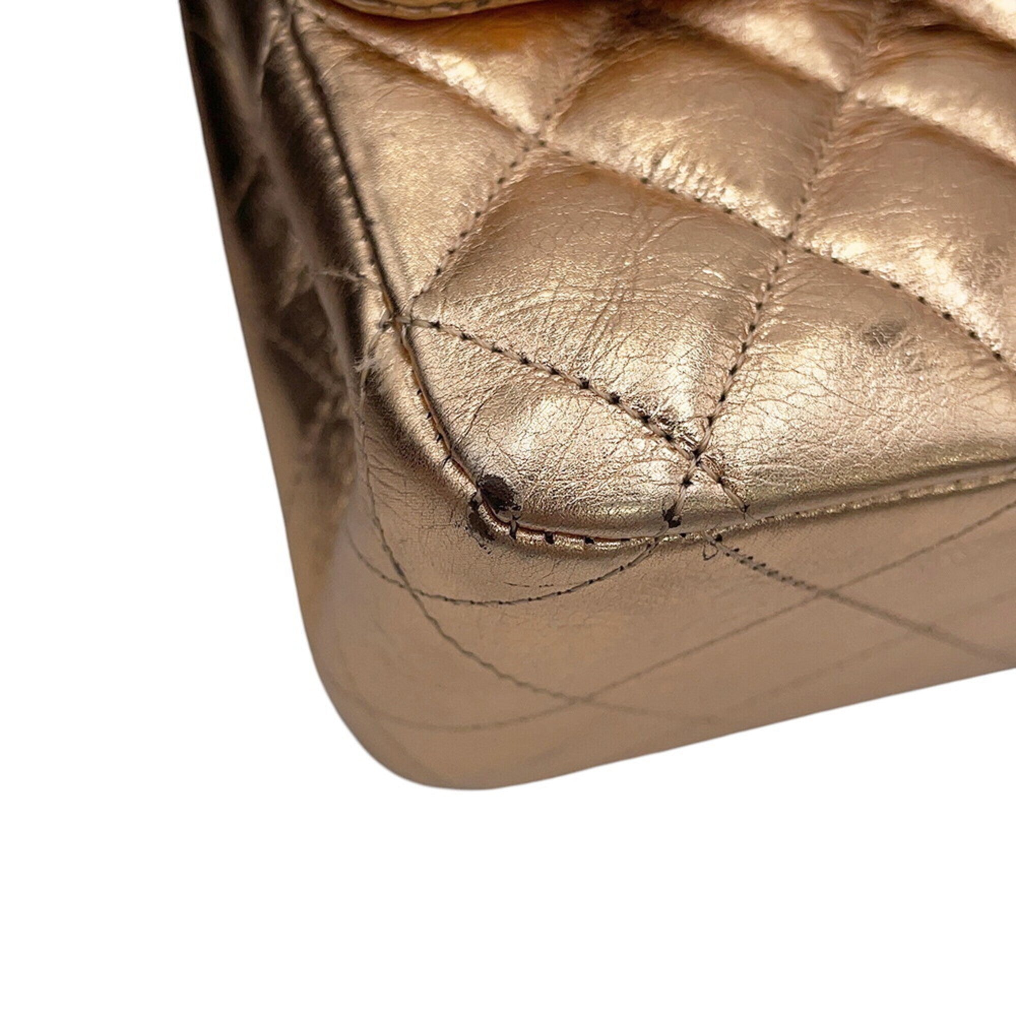 Chanel Gold Pink Handbag Shoulder Bag (Pre-Owned)