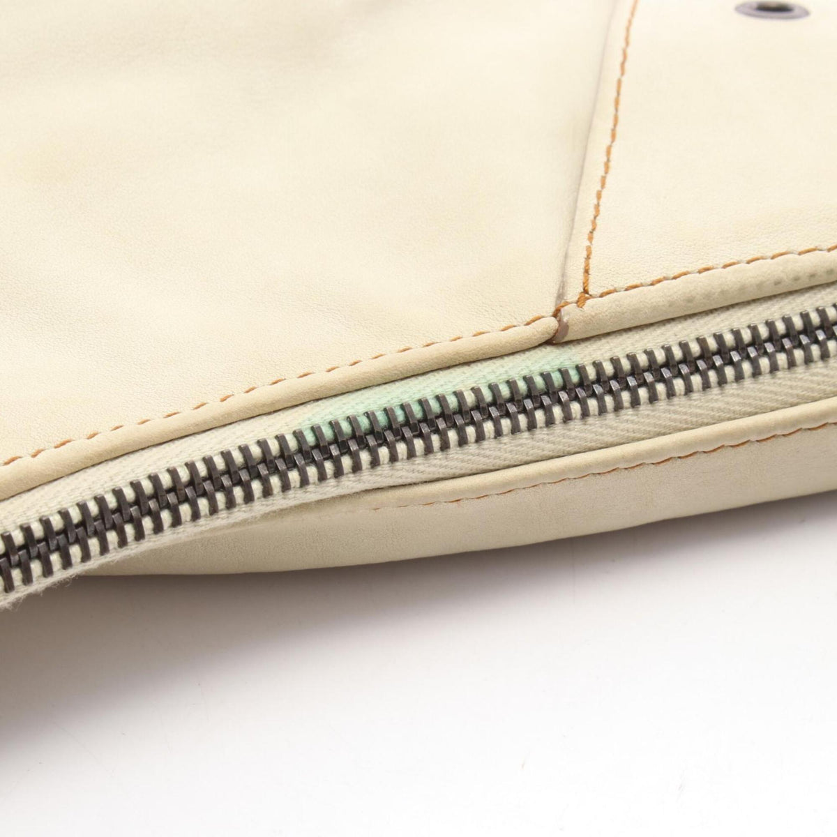 Christian Dior Brown Ivory Leather Handbag Shoulder Bag (Pre-Owned)