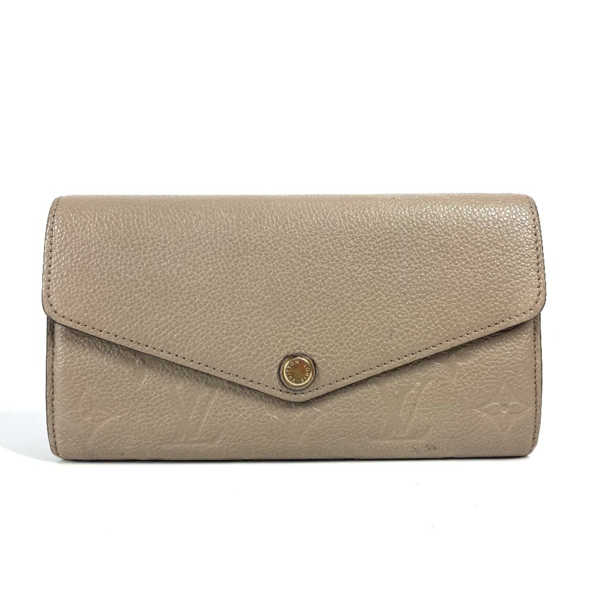 Louis Vuitton Beige Tourterelle Monogram Empreinte Long Wallet (Bi-Fold) (Pre-Owned)