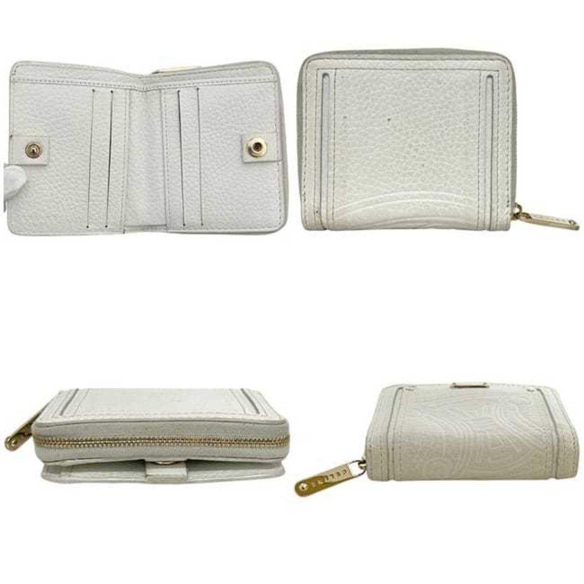 Celine White Leather Wallet (Bi-Fold) (Pre-Owned)