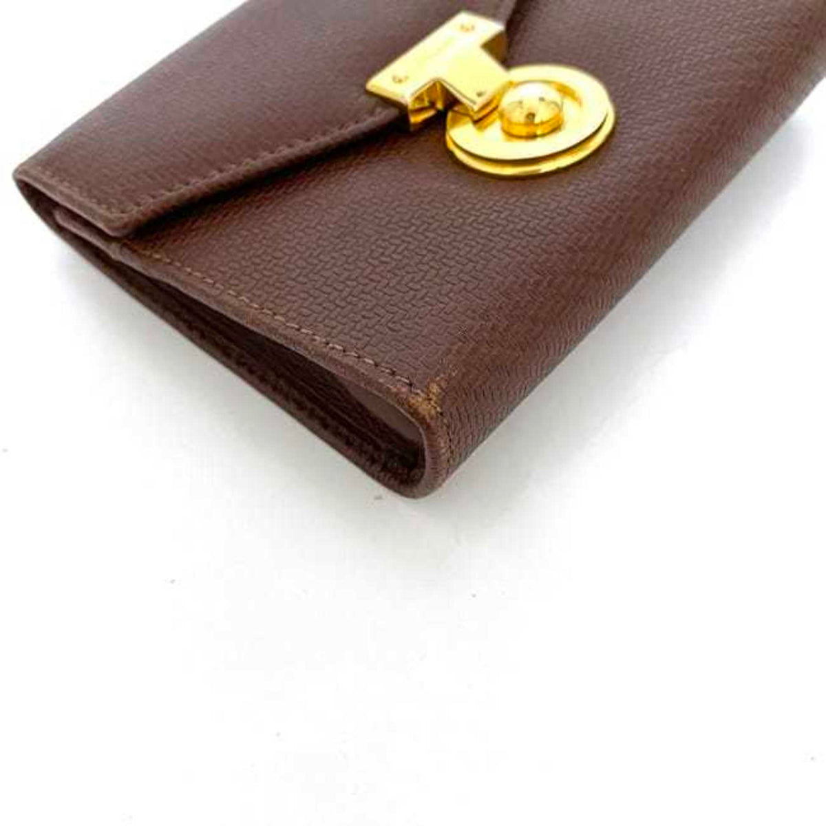Salvatore Ferragamo Brown Leather Coin Purse/Coin Case (Pre-Owned)