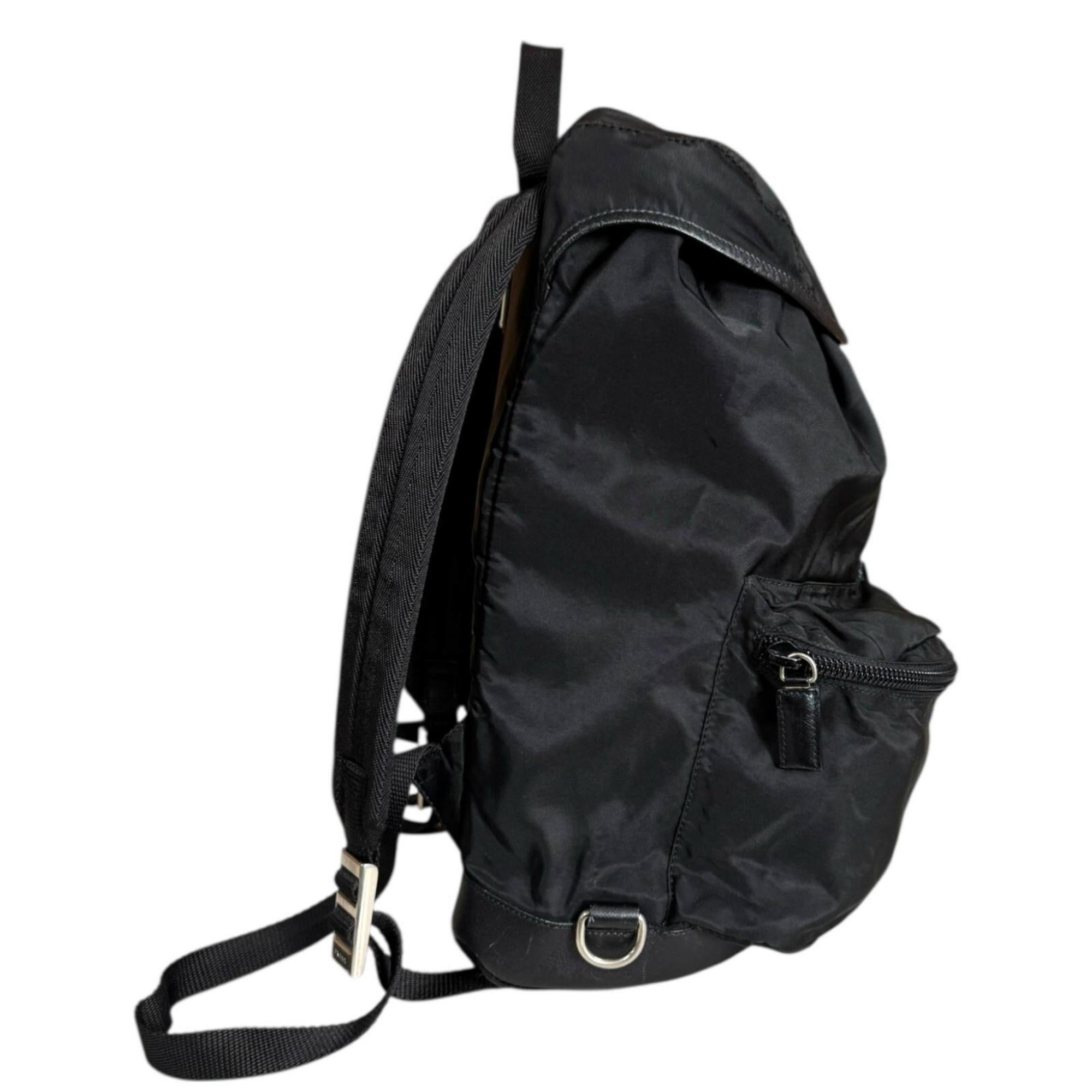 Prada Black Nero Nylon Backpack (Pre-Owned)