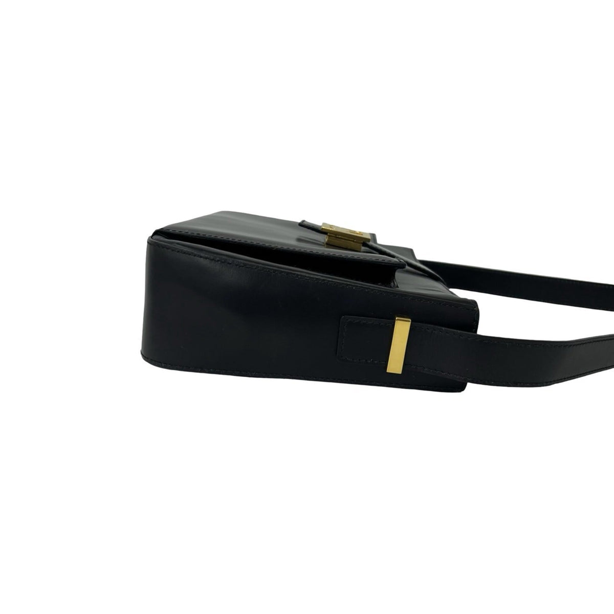 Celine Black Leather Crossbody Bag Pochette Shoulder Bag (Pre-Owned)