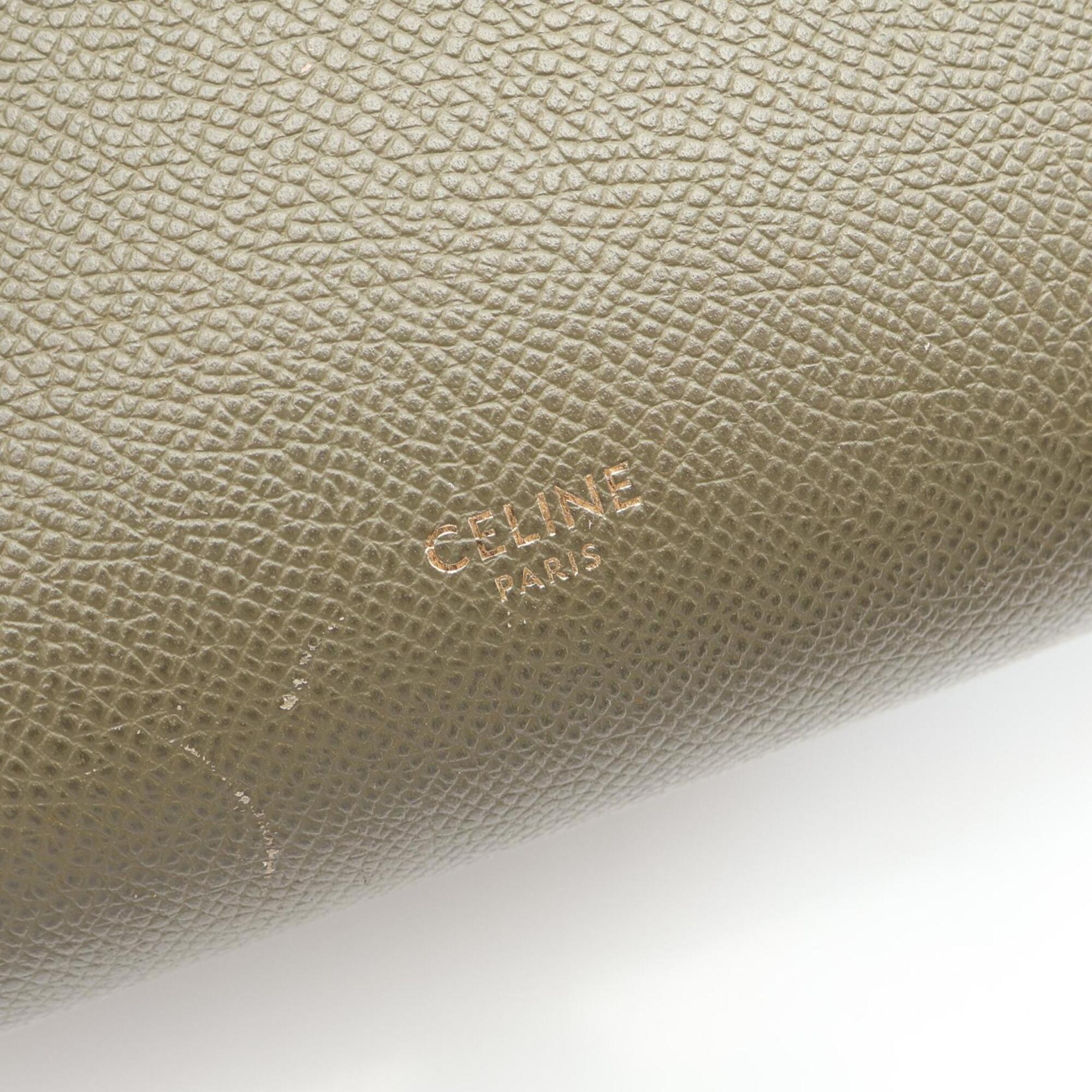 Celine Khaki Leather Handbag (Pre-Owned)