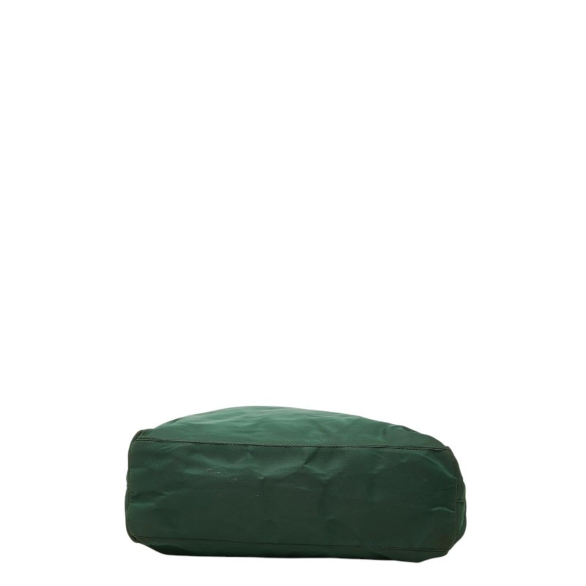 Prada Green Nylon Shoulder Bag Tote Bag (Pre-Owned)
