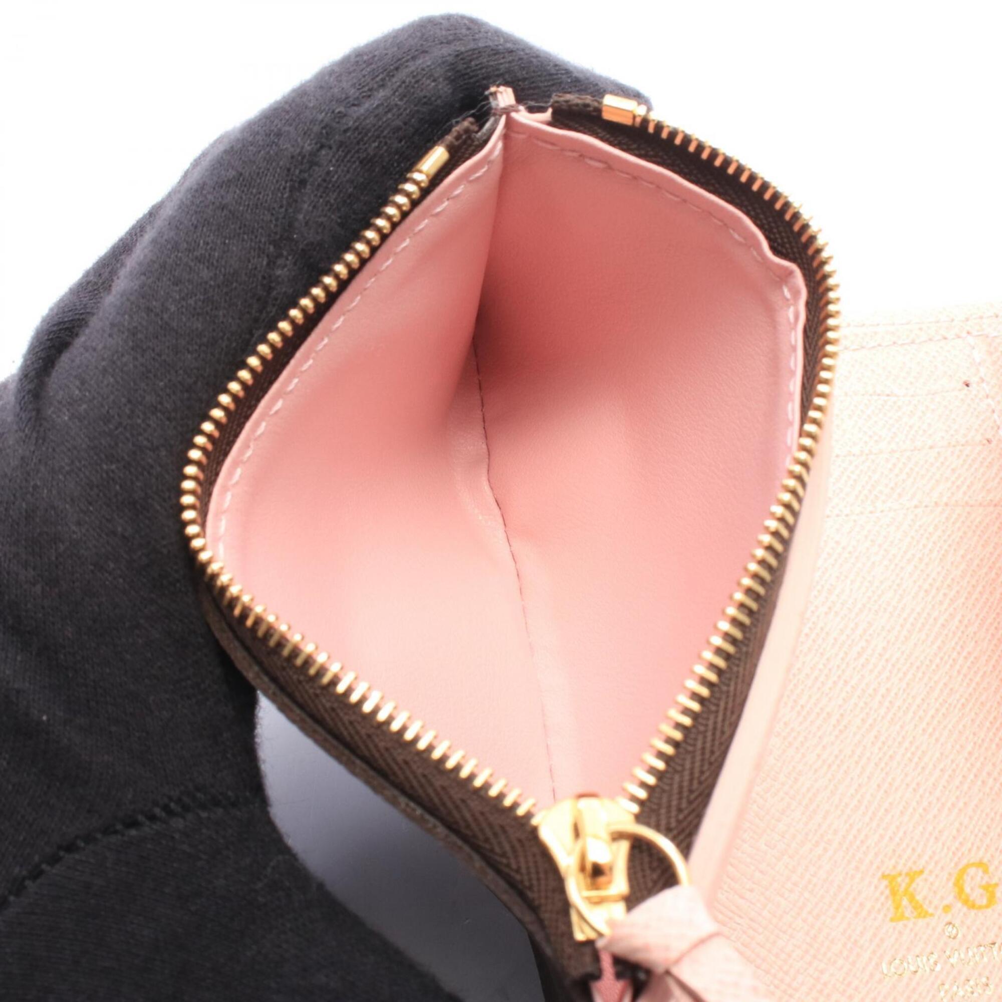 Louis Vuitton Brown Pink Monogram Wallet (Tri-Fold) (Pre-Owned)