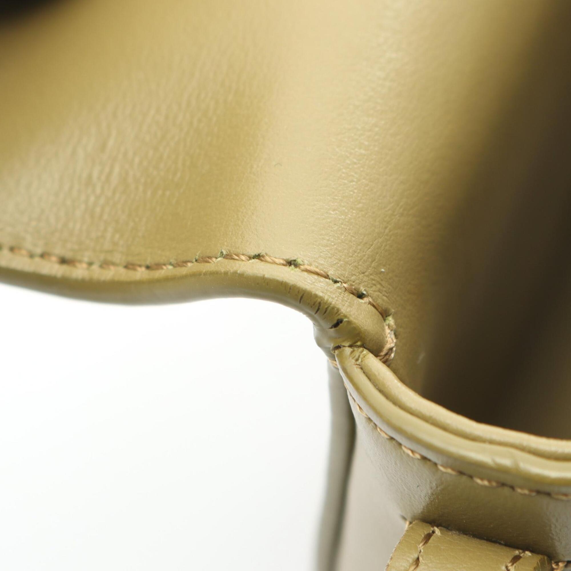 Celine Khaki Leather Handbag Shoulder Bag (Pre-Owned)