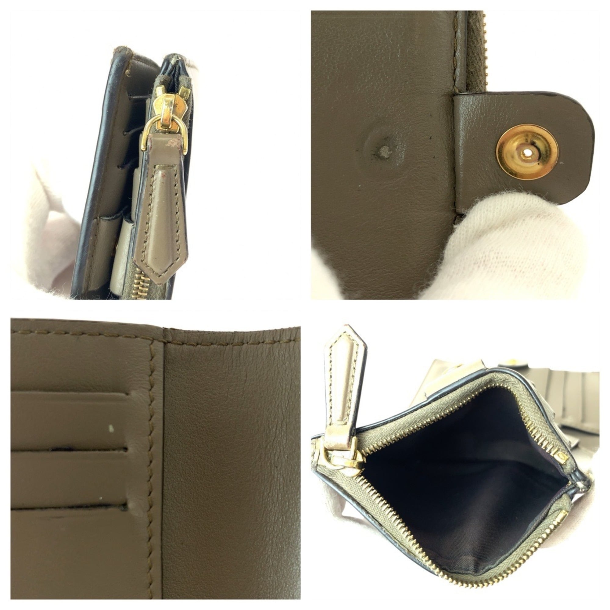 Fendi Beige Leather Wallet (Bi-Fold) (Pre-Owned)