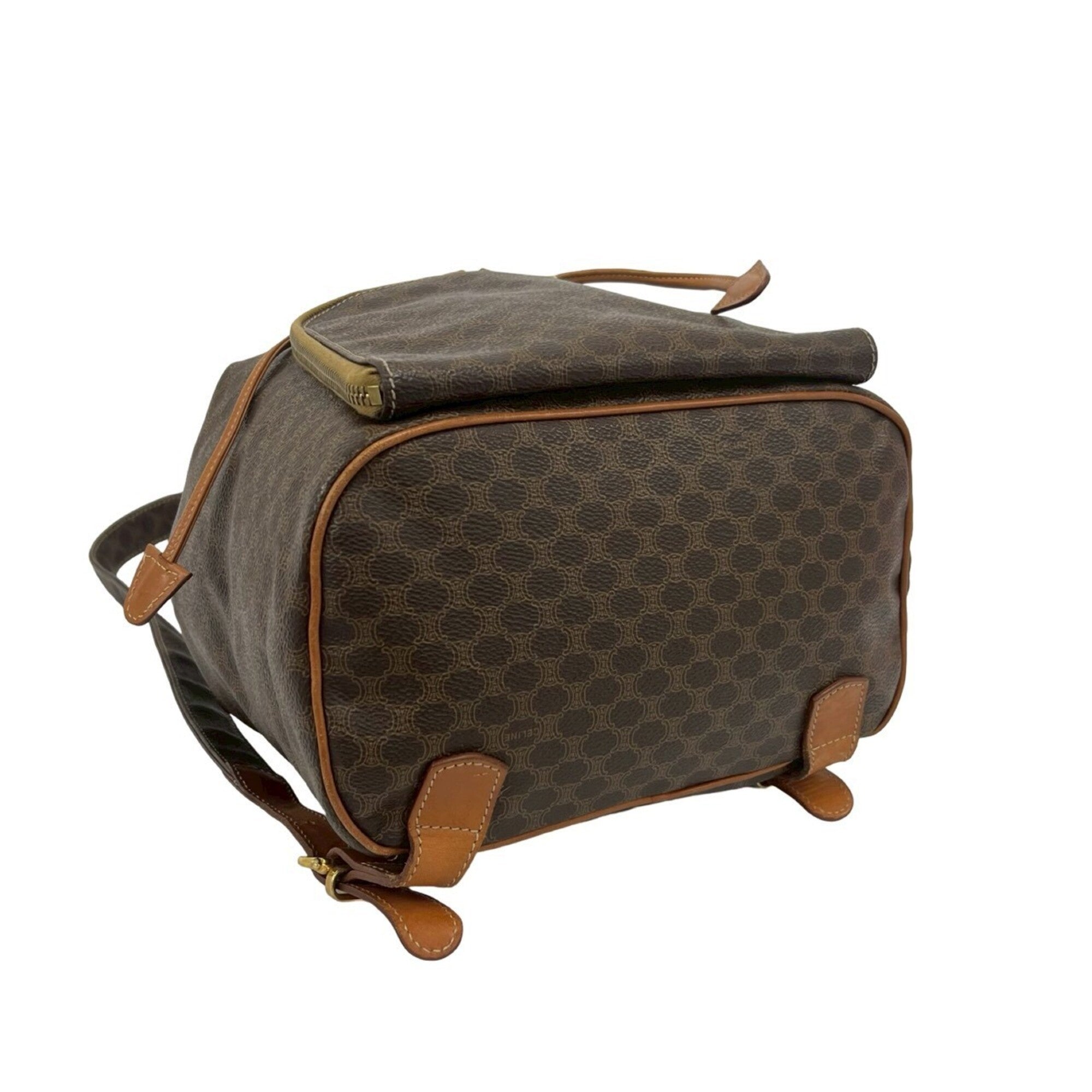 Celine Brown Pvc Leather Backpack (Pre-Owned)