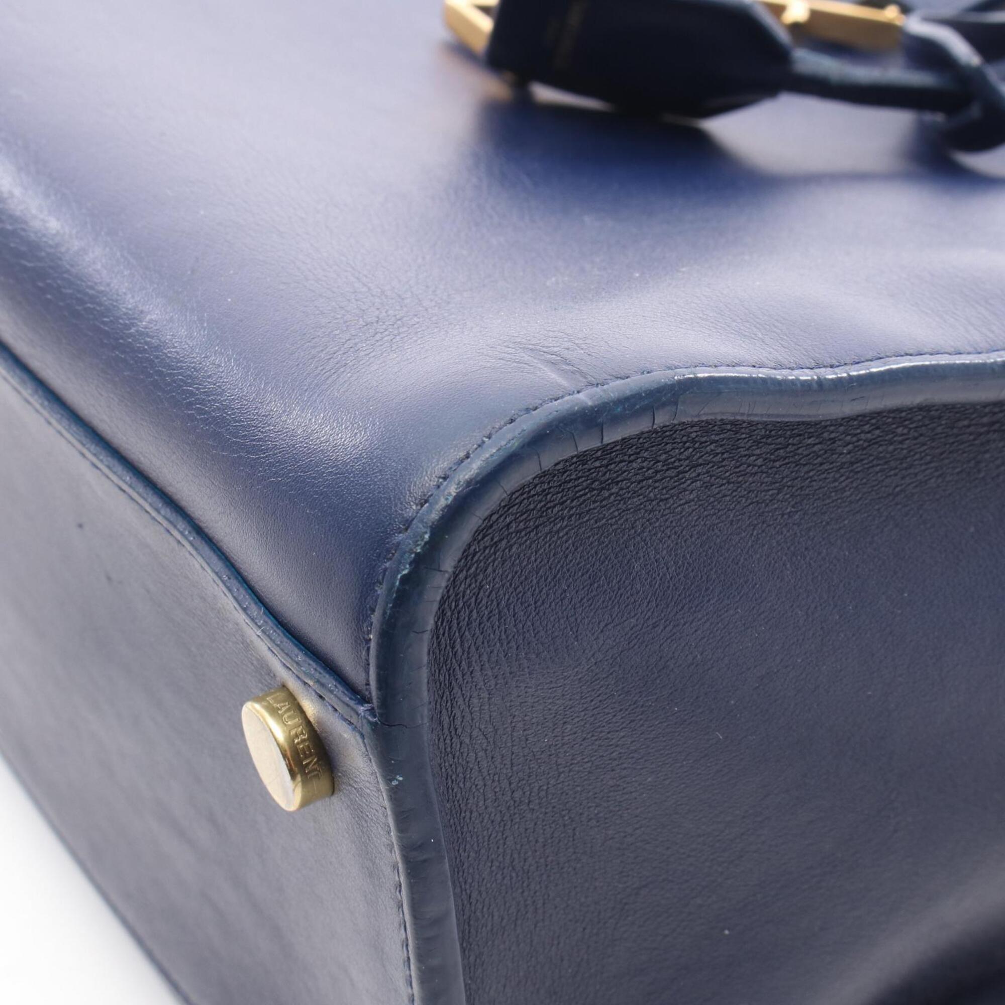 Saint Laurent Blue Leather Handbag (Pre-Owned)