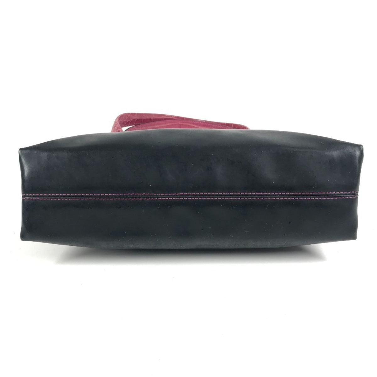 Bvlgari Black Pink Rubber Leather Handbag Shoulder Bag (Pre-Owned)