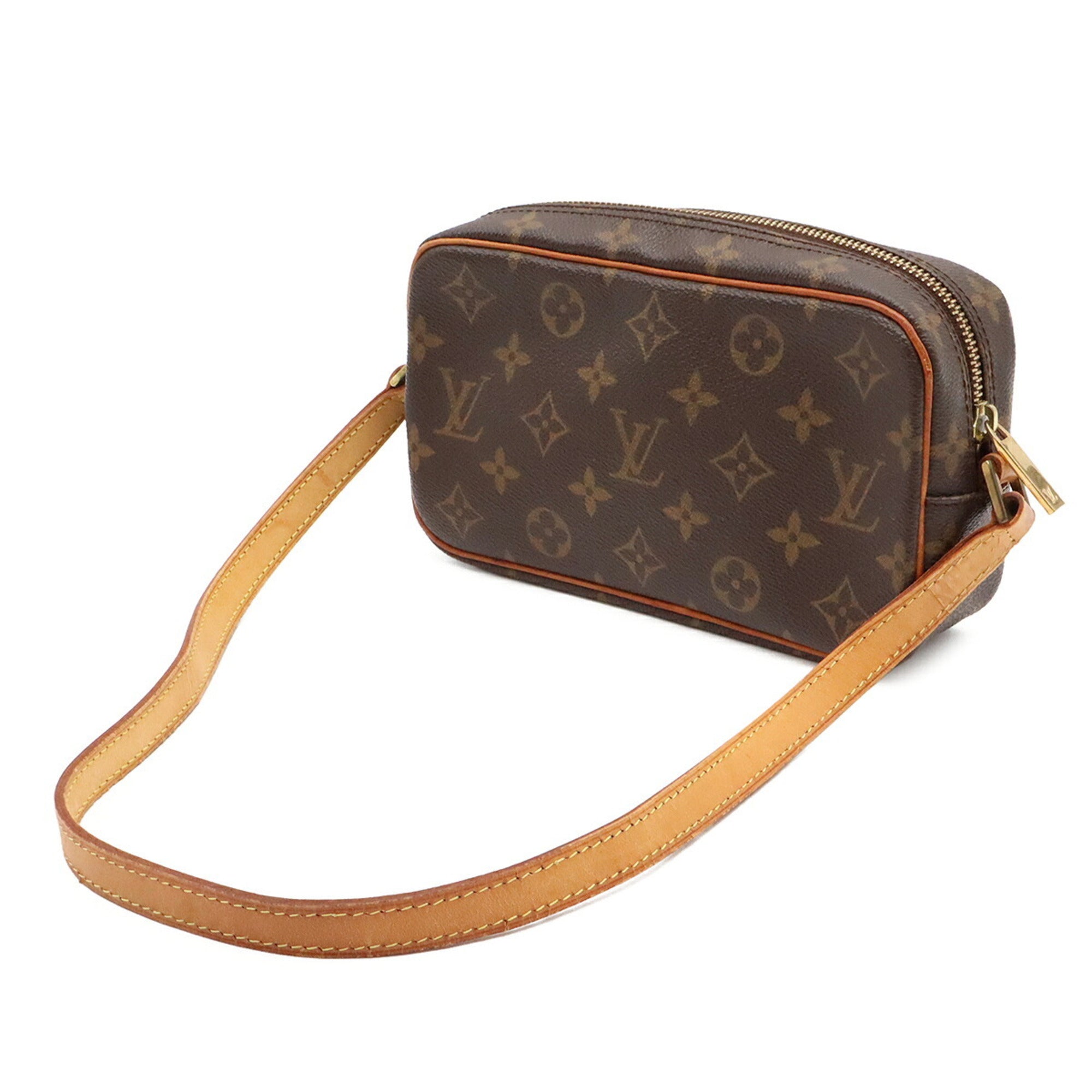 Louis Vuitton Brown Monogram Canvas Pochette Shoulder Bag (Pre-Owned)