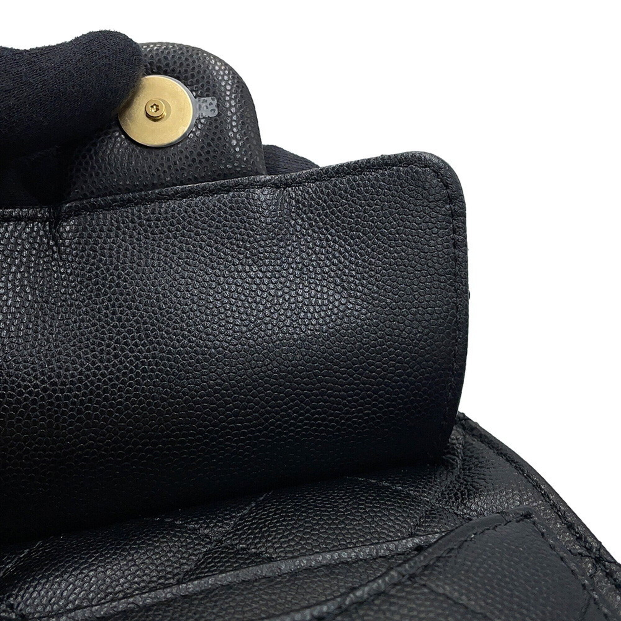 Chanel Matelasse Black Grained Calfskin Backpack (Pre-Owned)