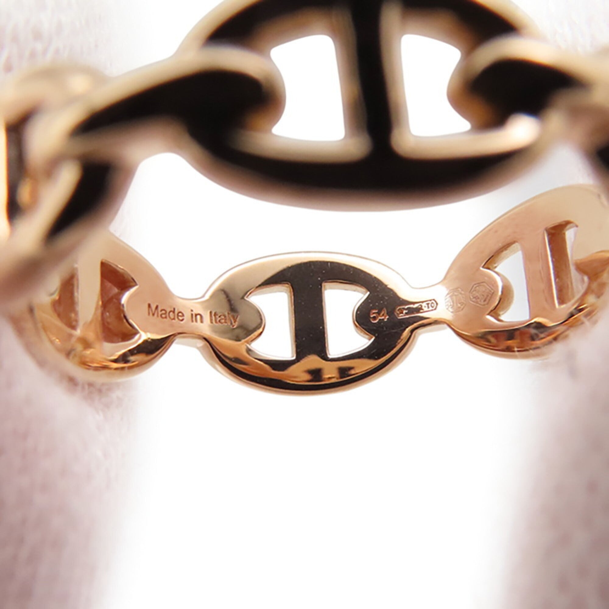 Hermes Pink Gold (18K) Band Ring (Pre-Owned)