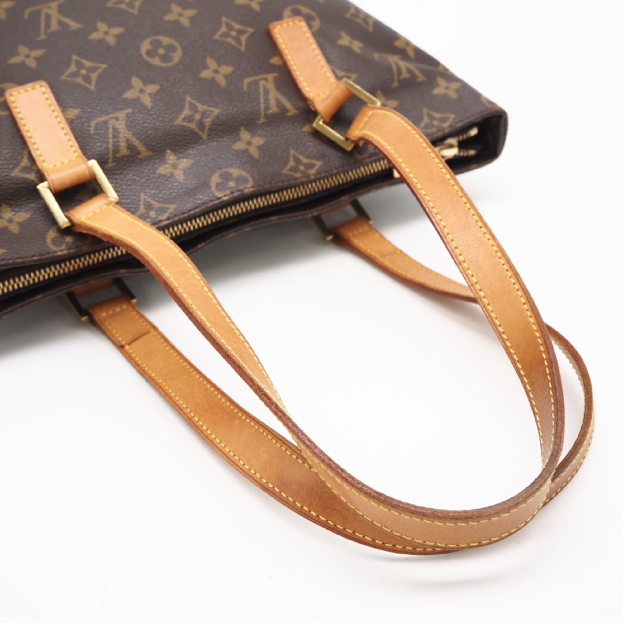 Louis Vuitton Monogram Brown Coated Canvas Leather Handbag (Pre-Owned)